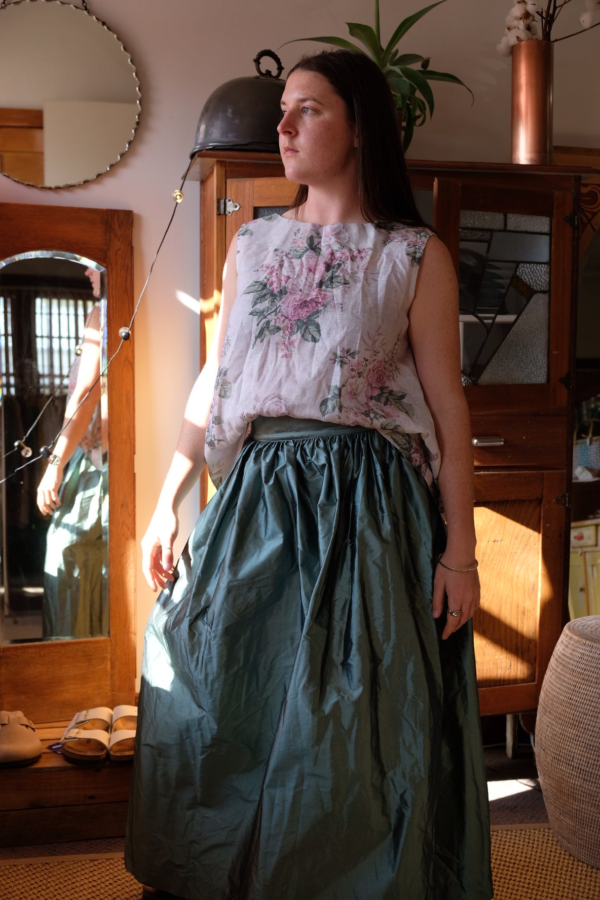 Tallulah Silk Skirt - Abyss