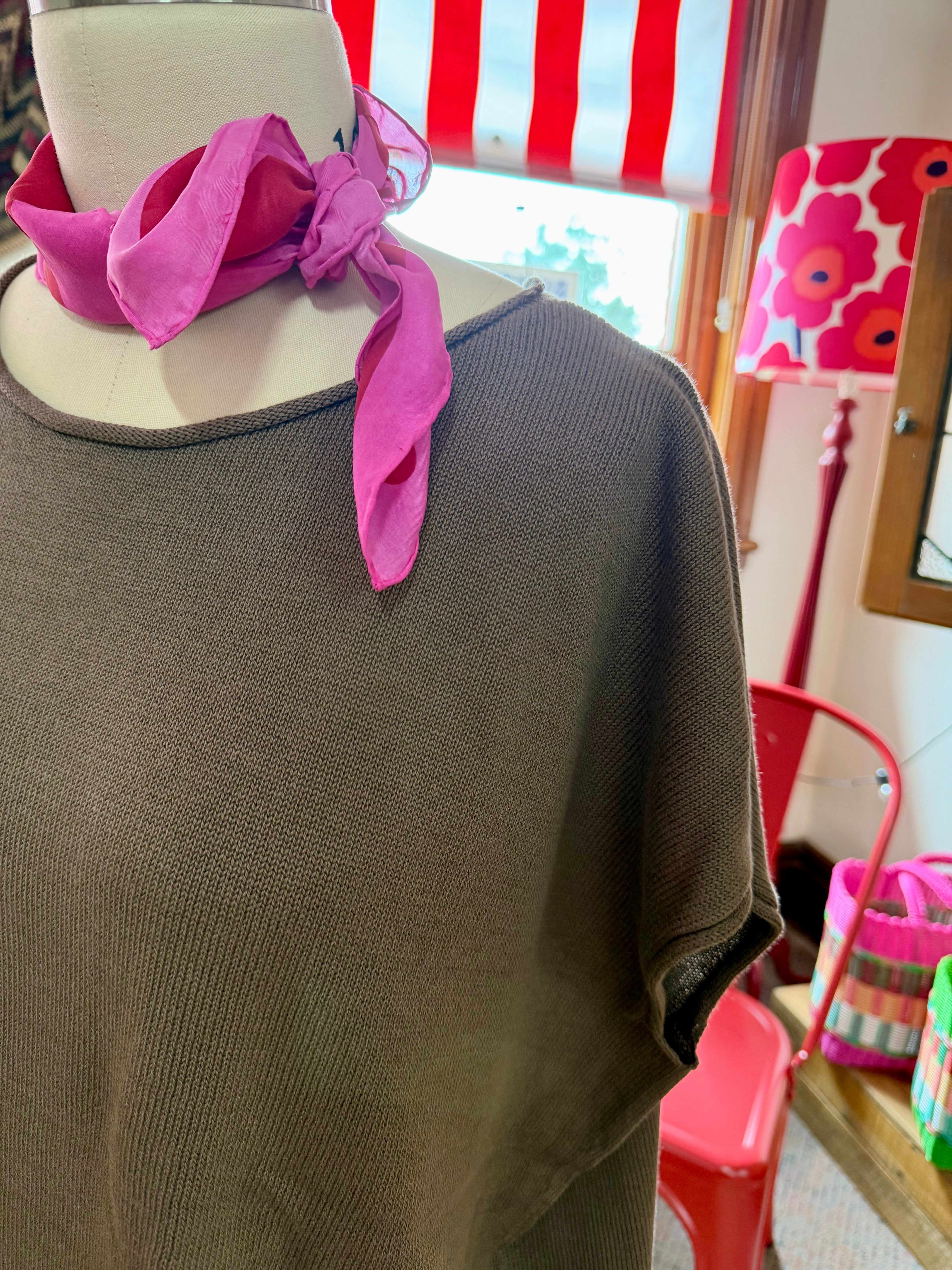 organic cotton curled edge sleeveless knit/vest - milo