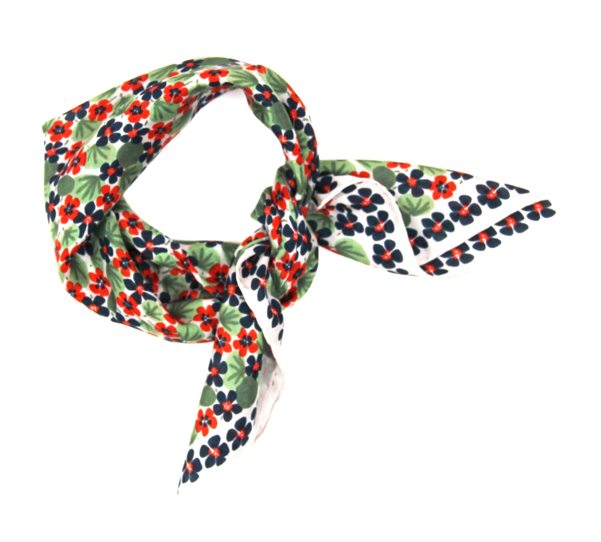 Silk scarf - Mini Capucine Marine