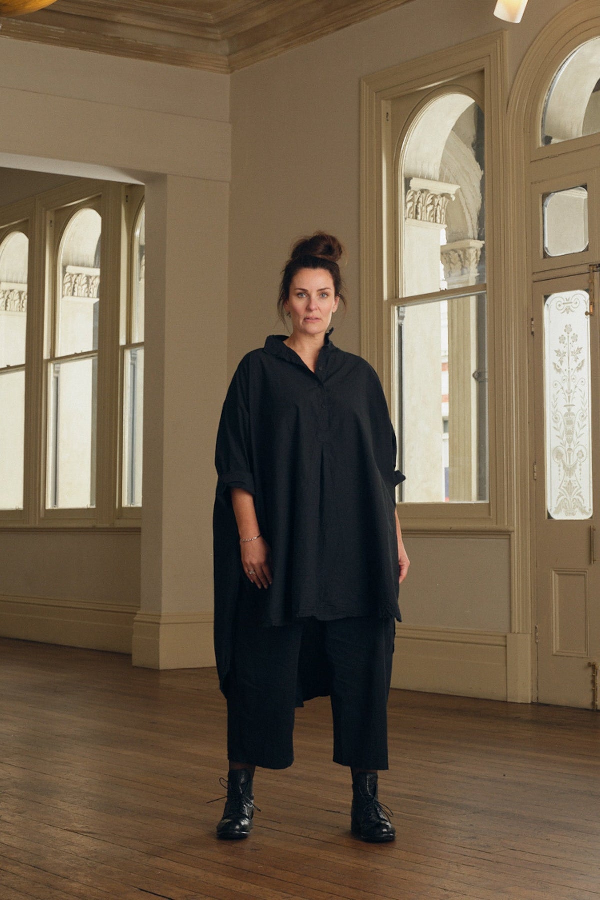 Harper Shirt - Paper Cotton black