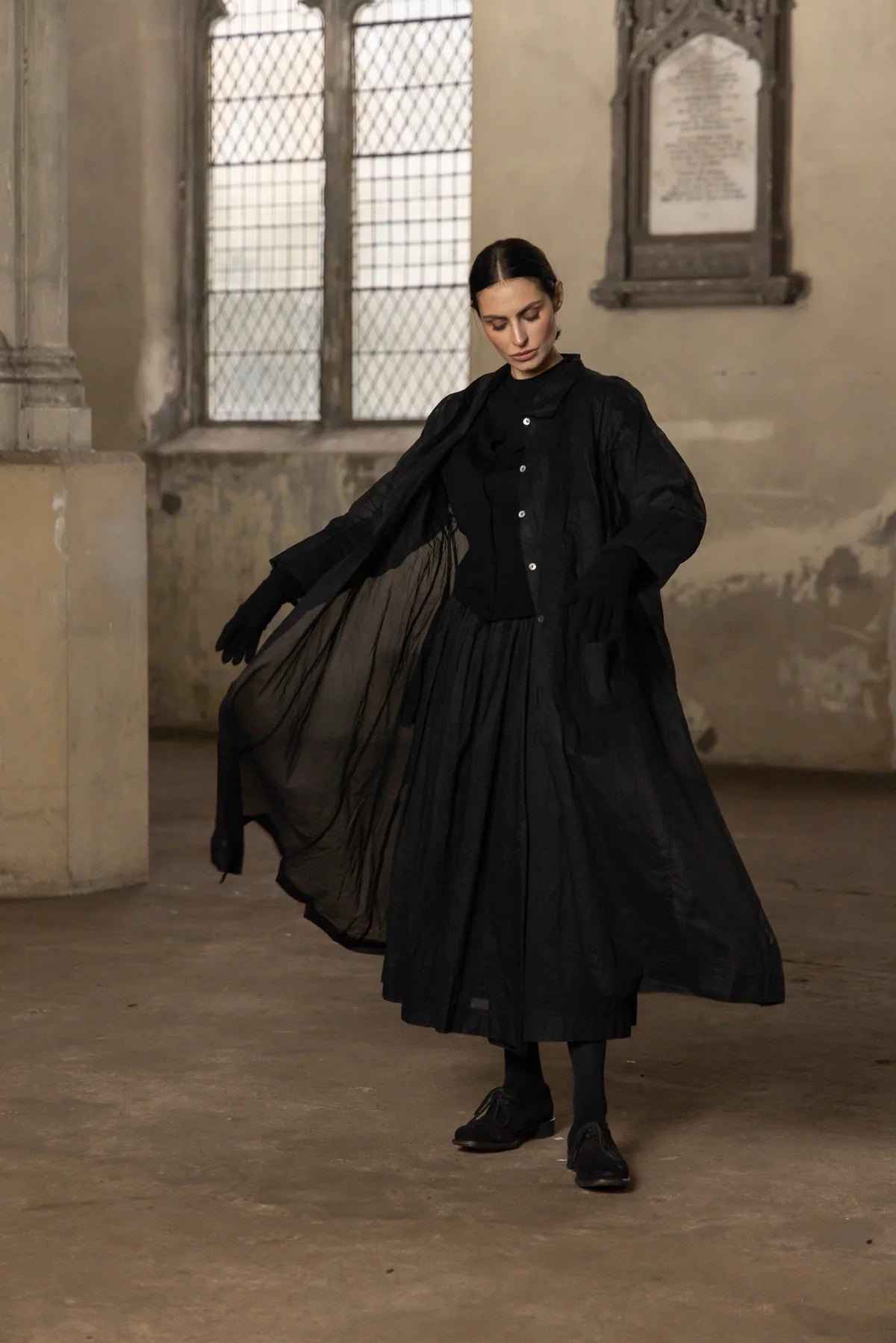 Minerva Jacket - Cotton Organdy - Black