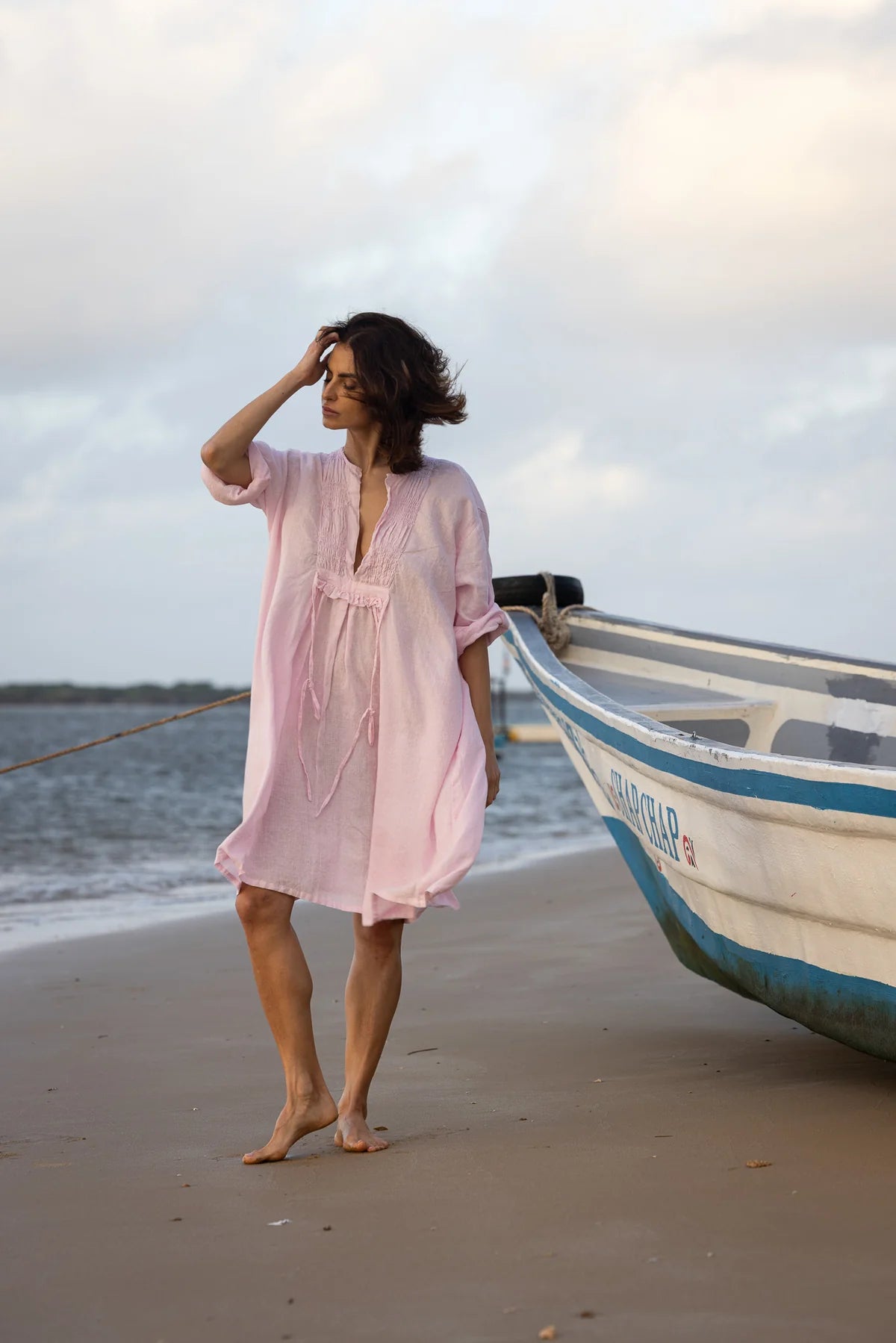 Nzuri Tunic - Linen - Pink