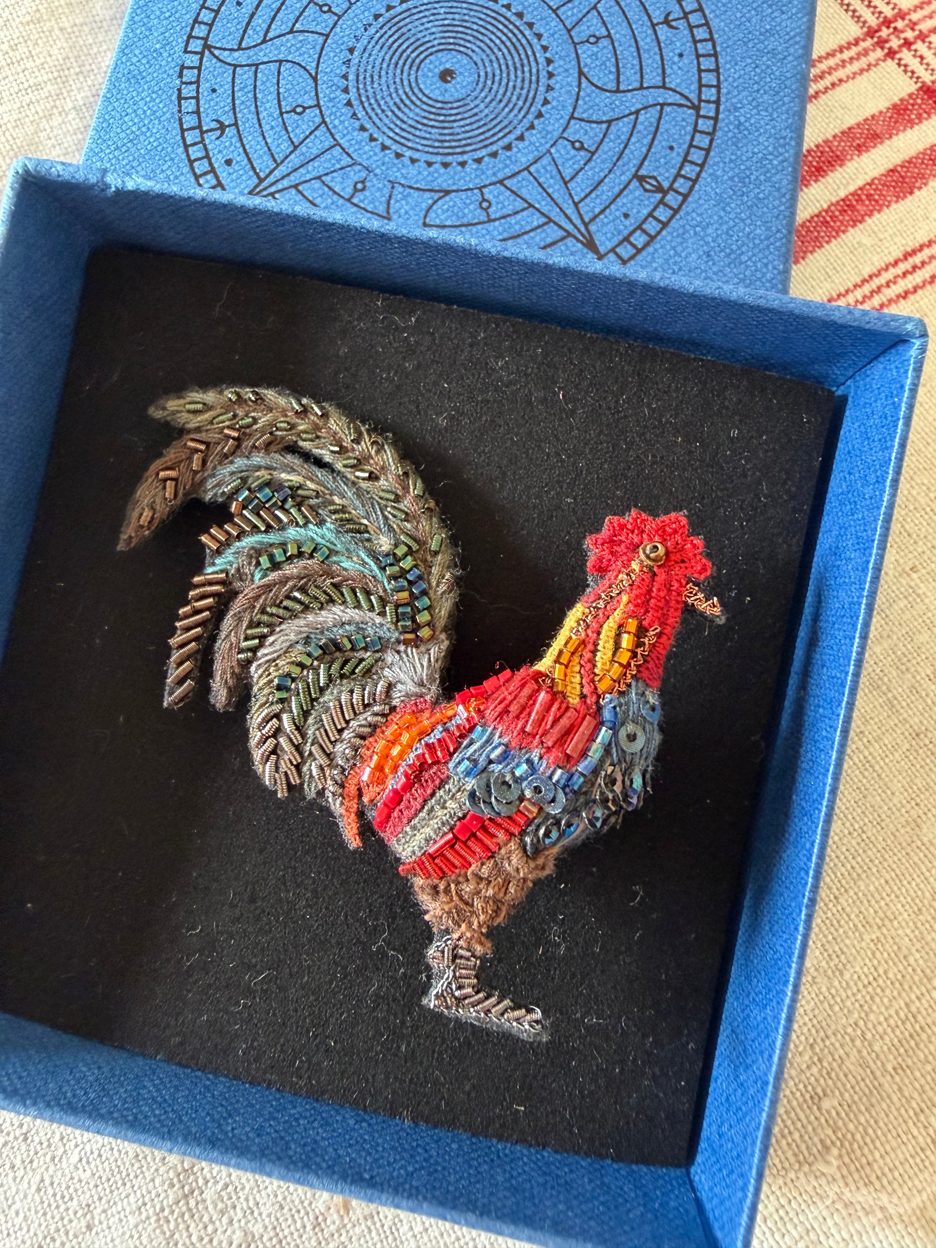 Rooster Brooch