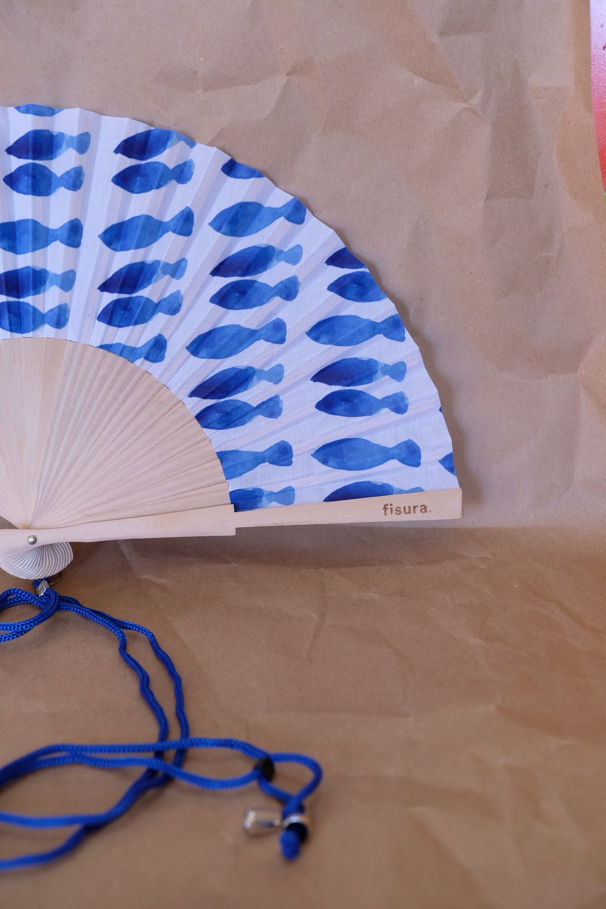 Folding Hand Fan - Fishes