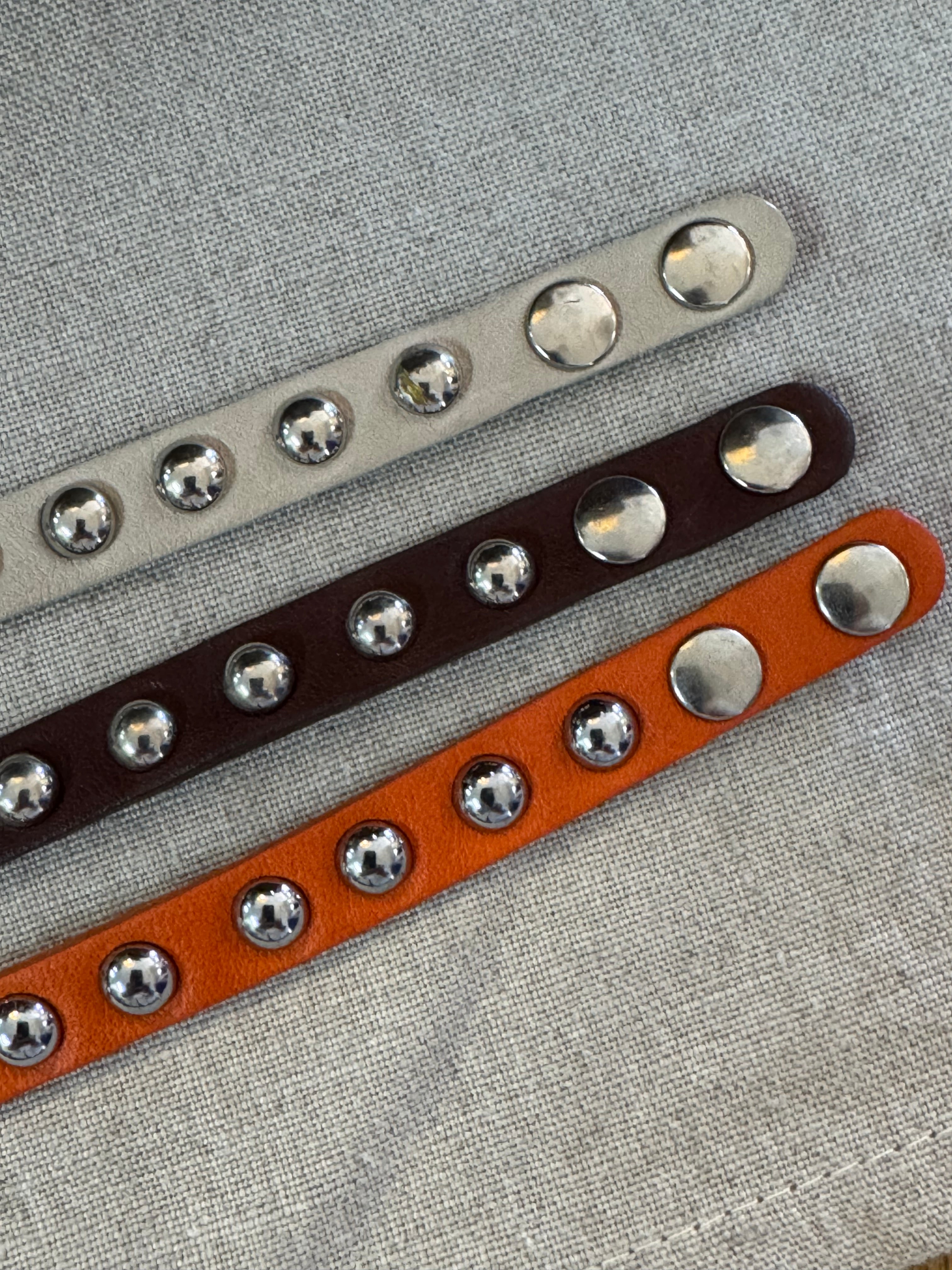 Leather stud bracelet