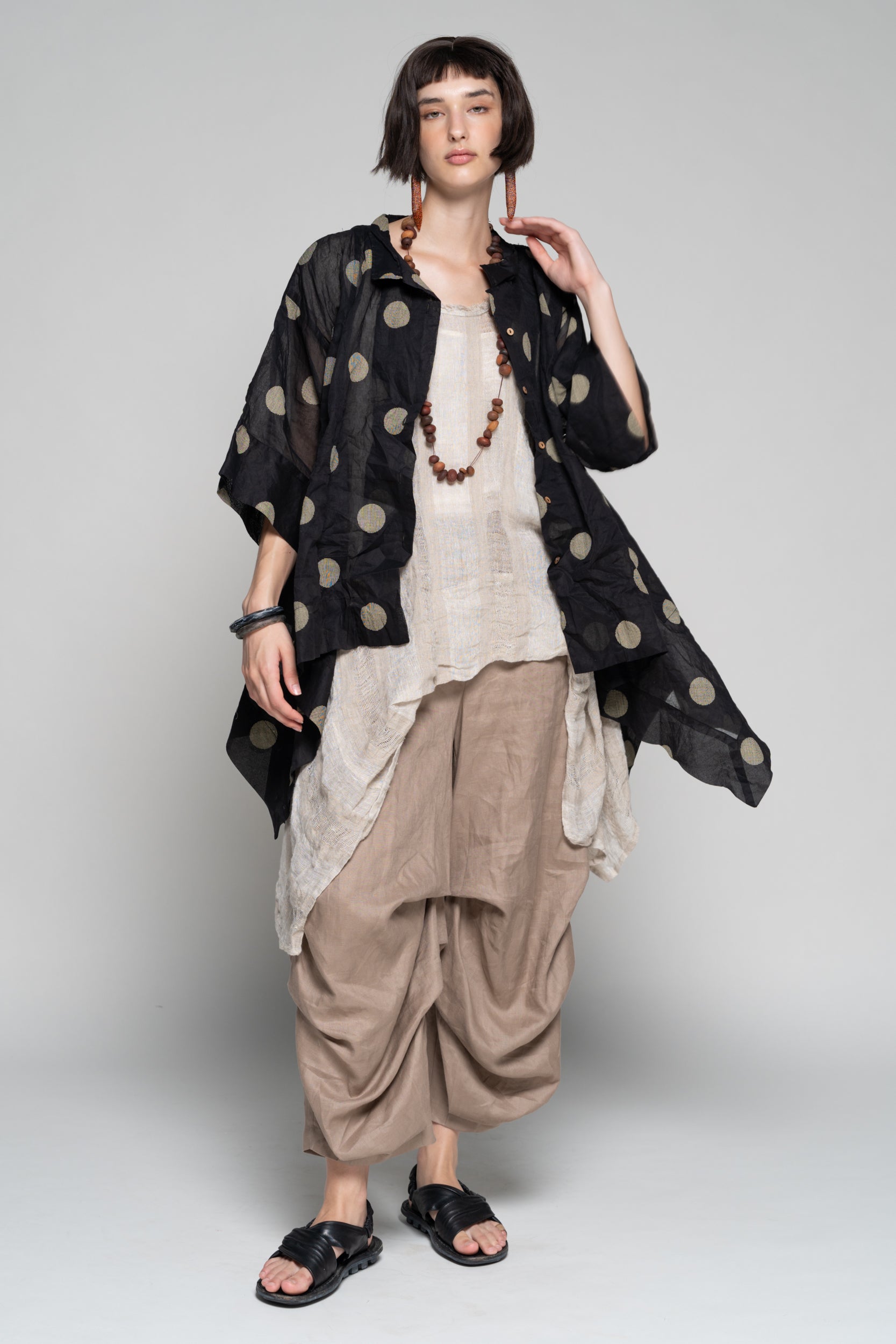 Dotto Duster Jacket - Cotton Organdy Black