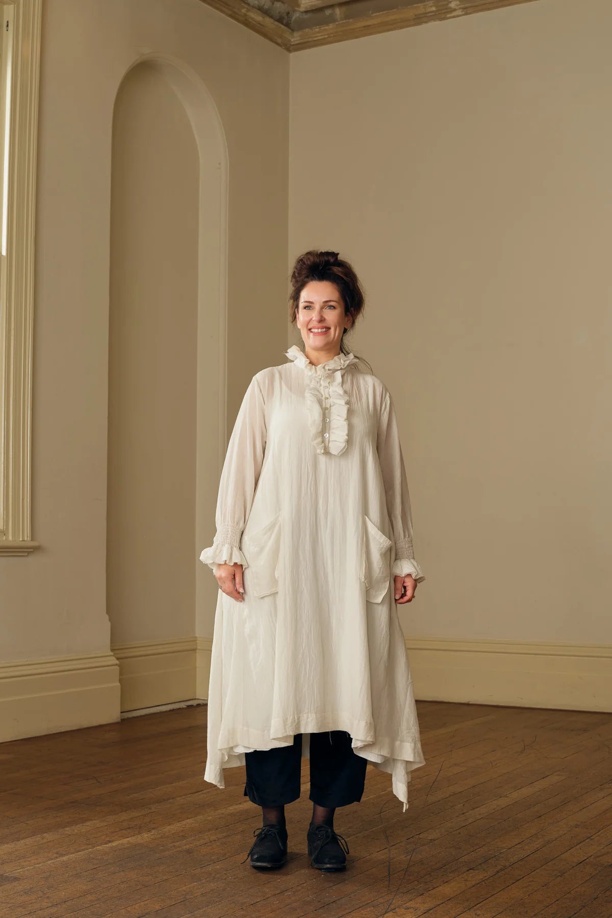 Odile Tunic - Silk Cotton warm white