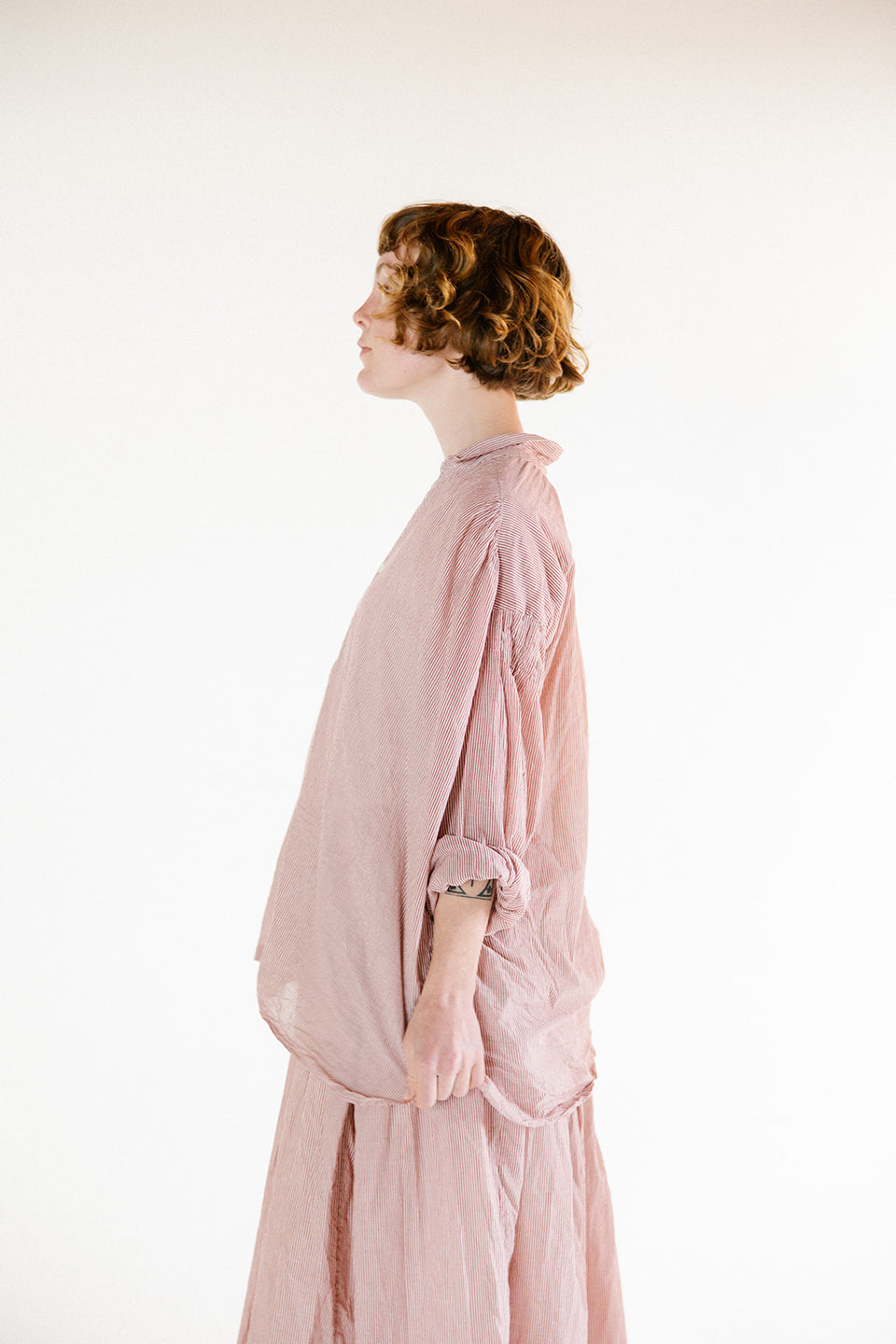 Hill Shirt - Cotton Voile Candy Stripe