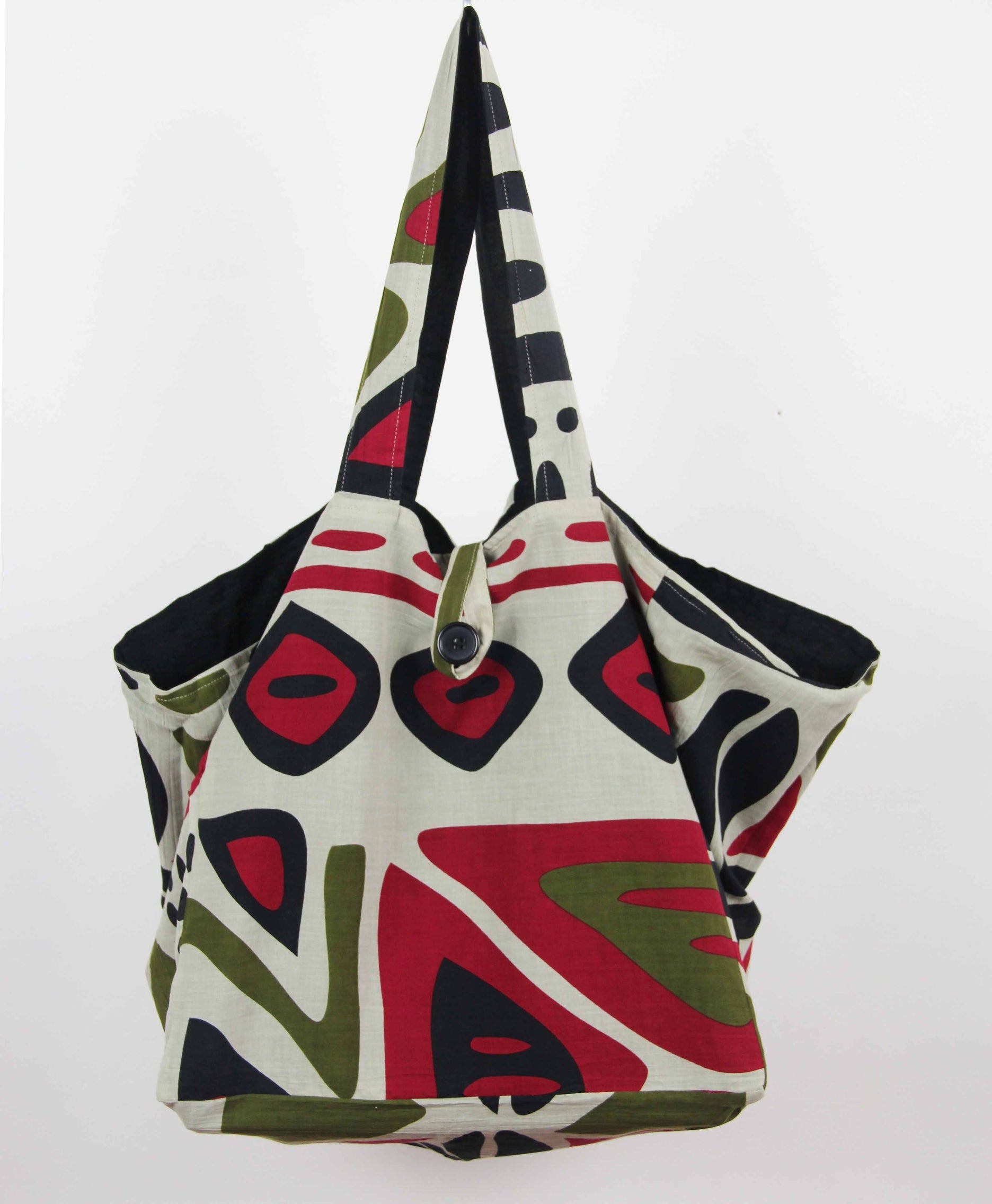 Upcycled Cotton Tote Bag Shangha Bordeaux