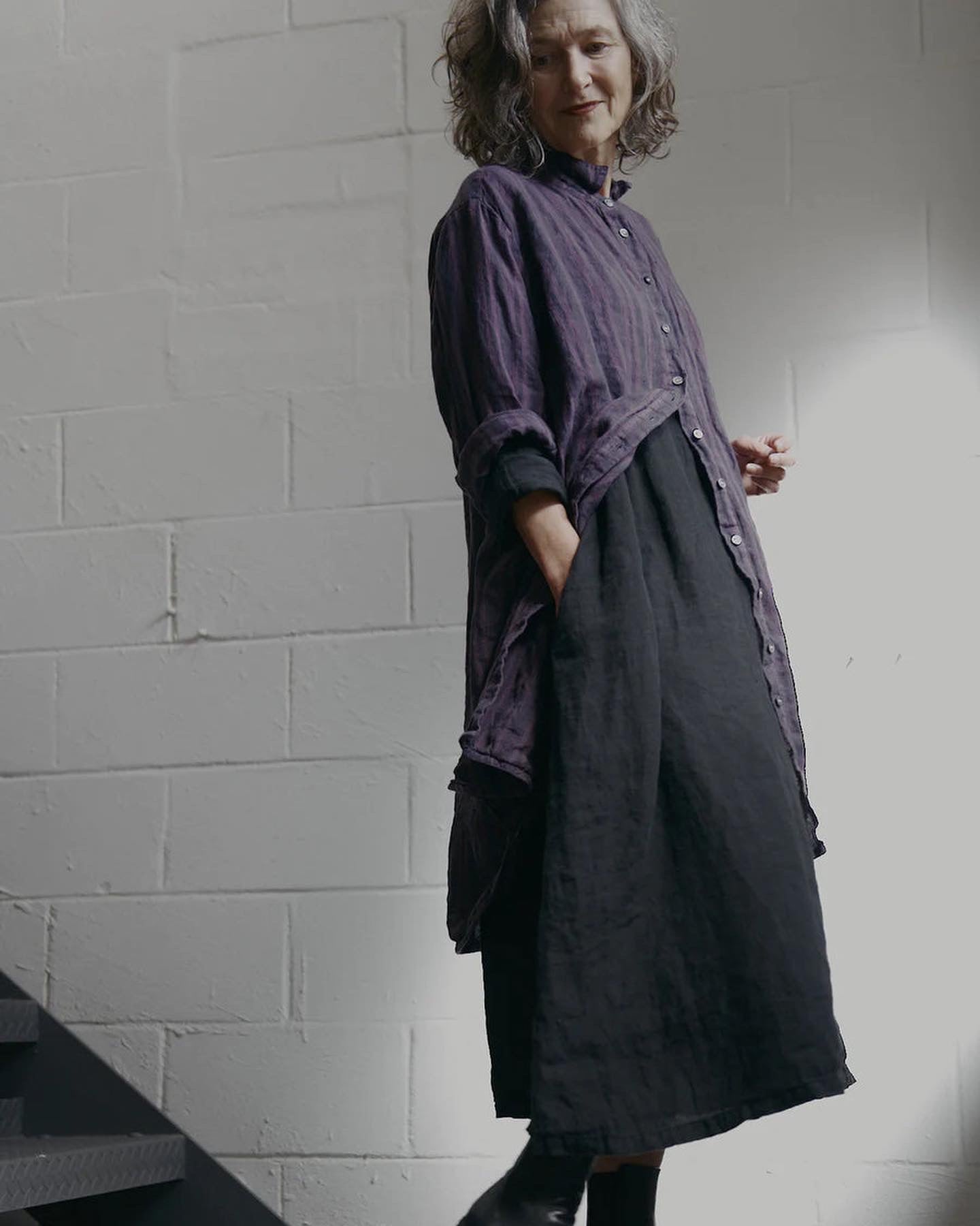 Pre-loved Elodie Dress - Black Linen