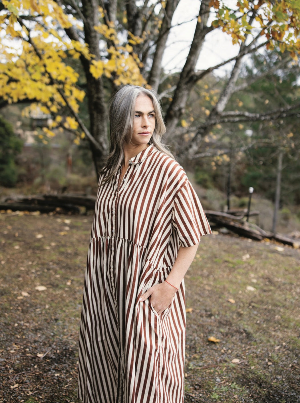 Alto Dress in Cotton Coco Stripe