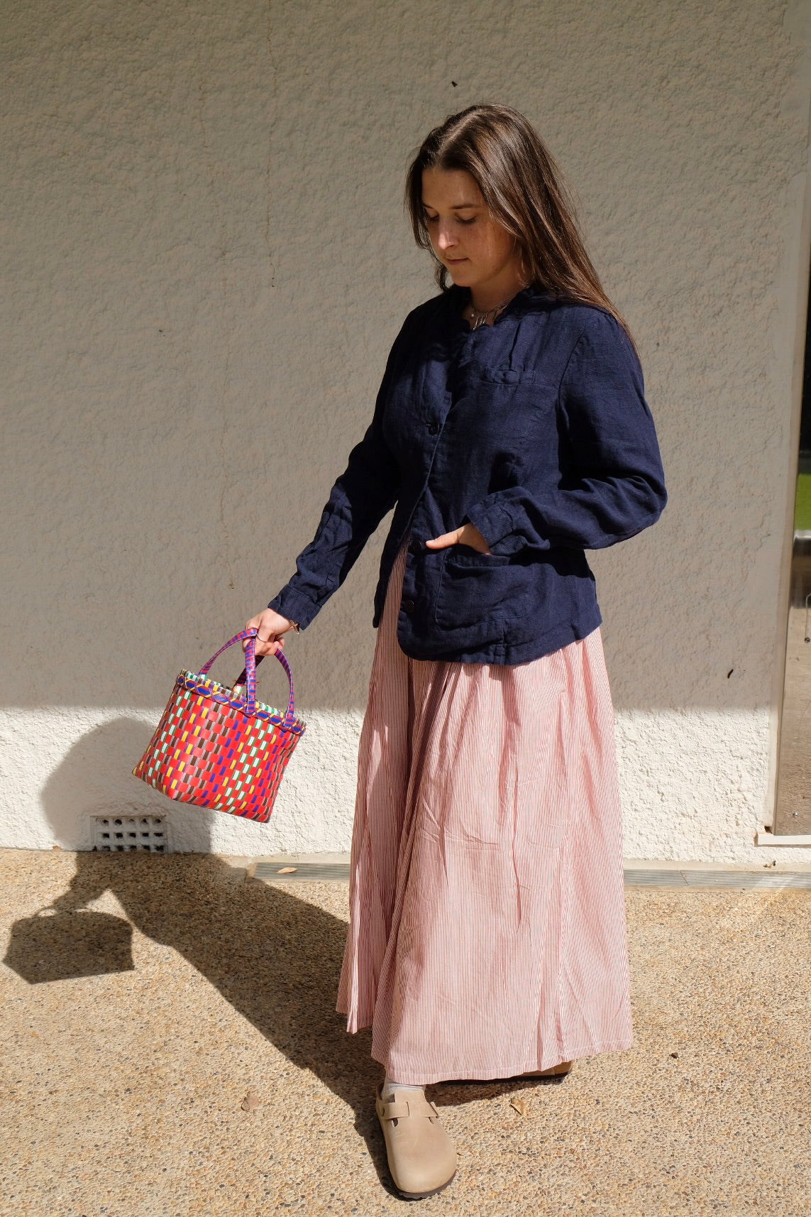Lila Fitted Blazer - European Linen - Navy
