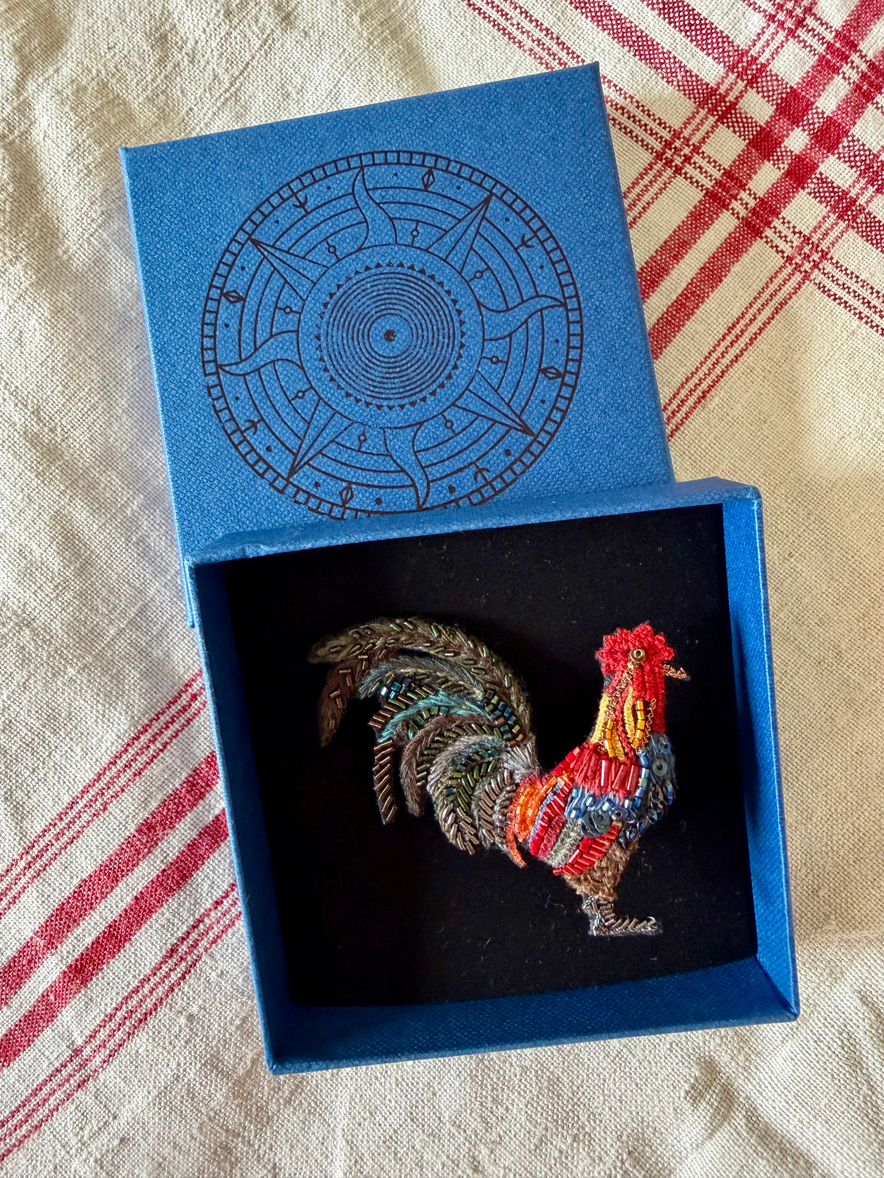Rooster Brooch