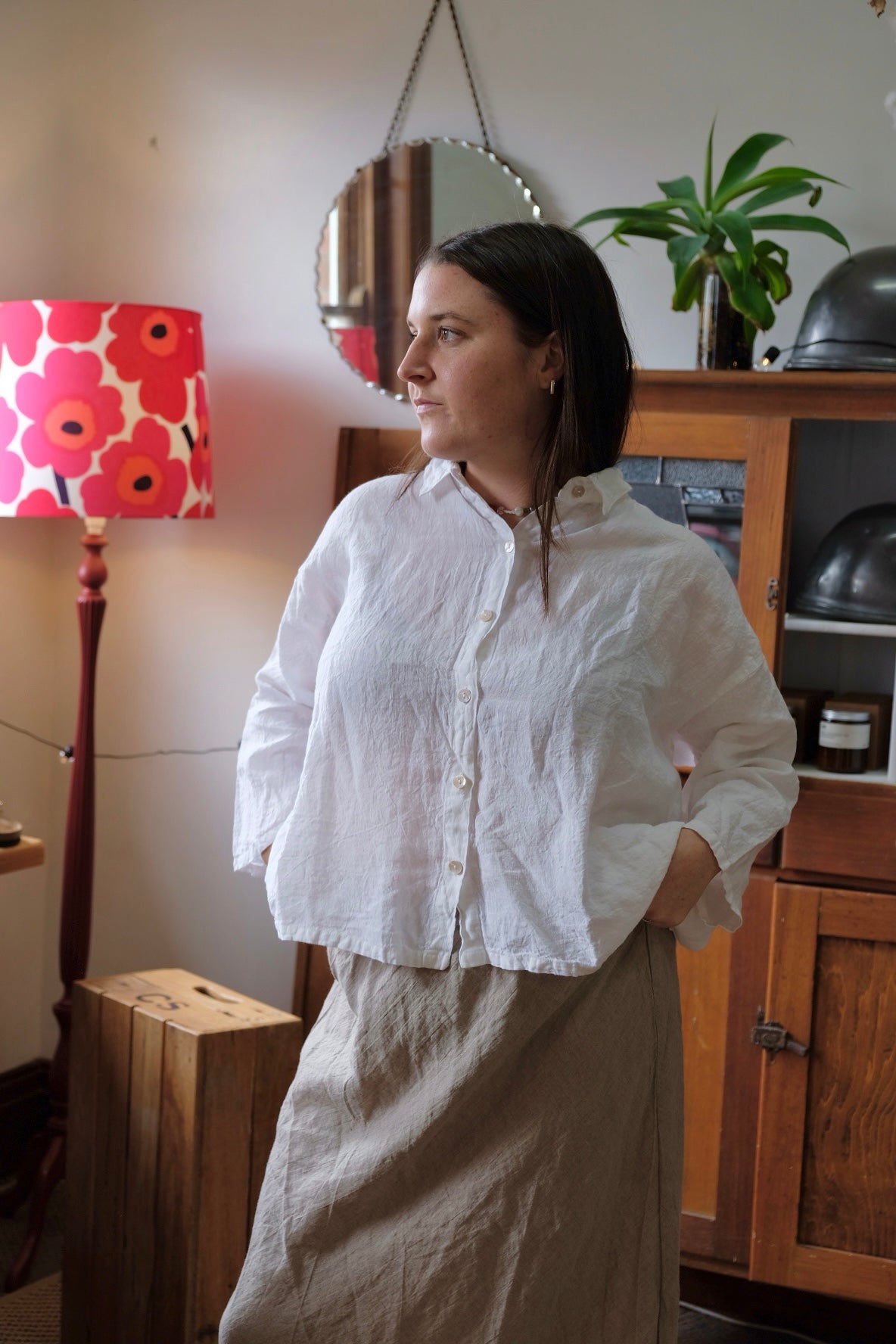 Libby Shirt Linen - White