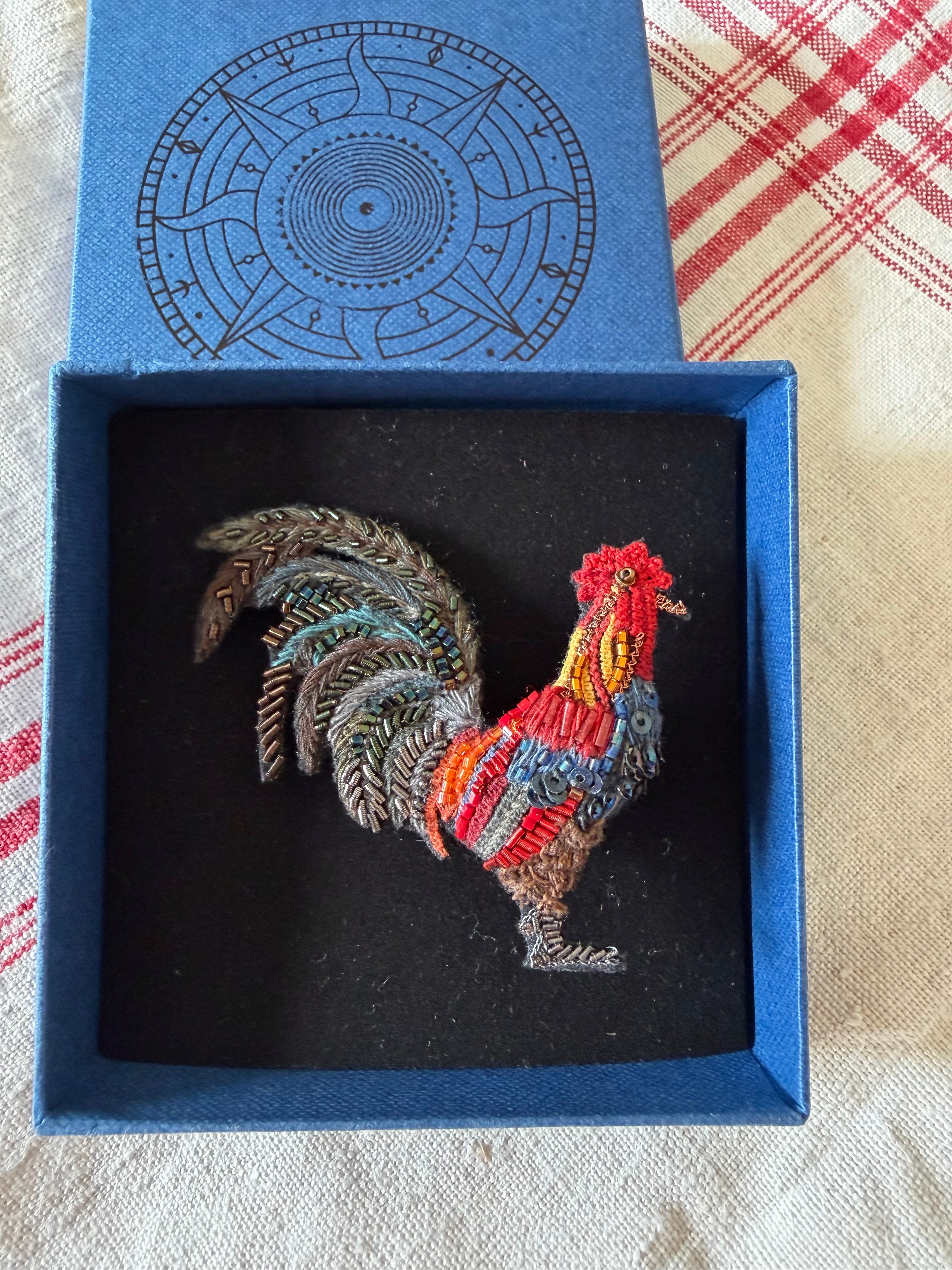 Rooster Brooch