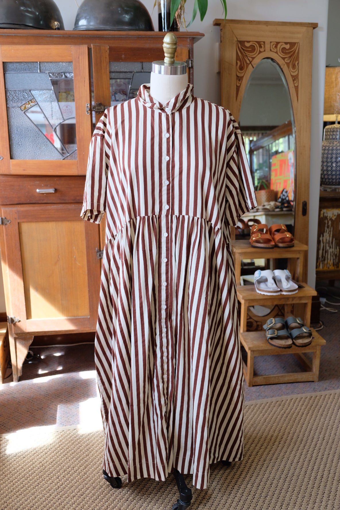 Alto Dress in Cotton Coco Stripe