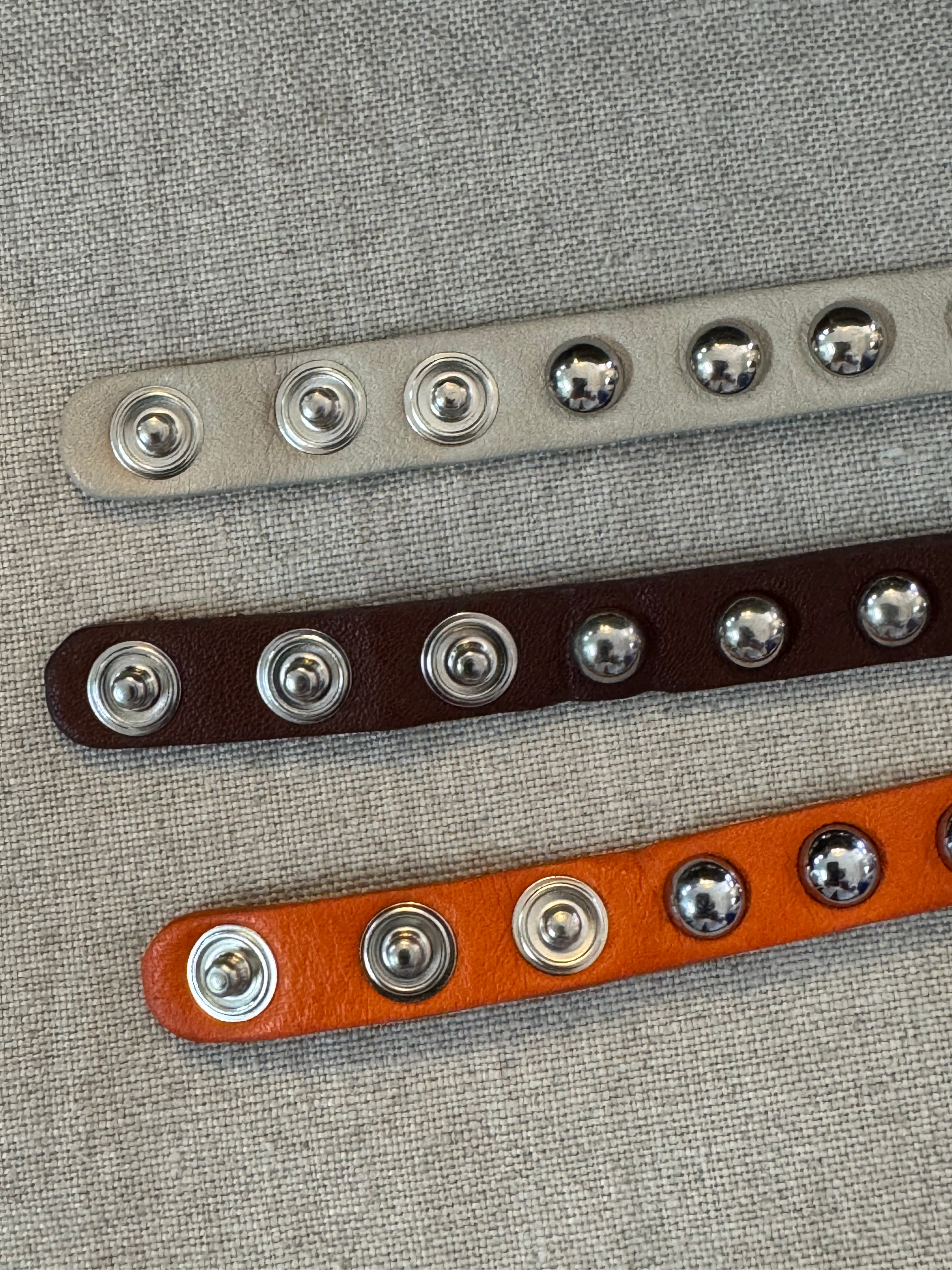 Leather stud bracelet