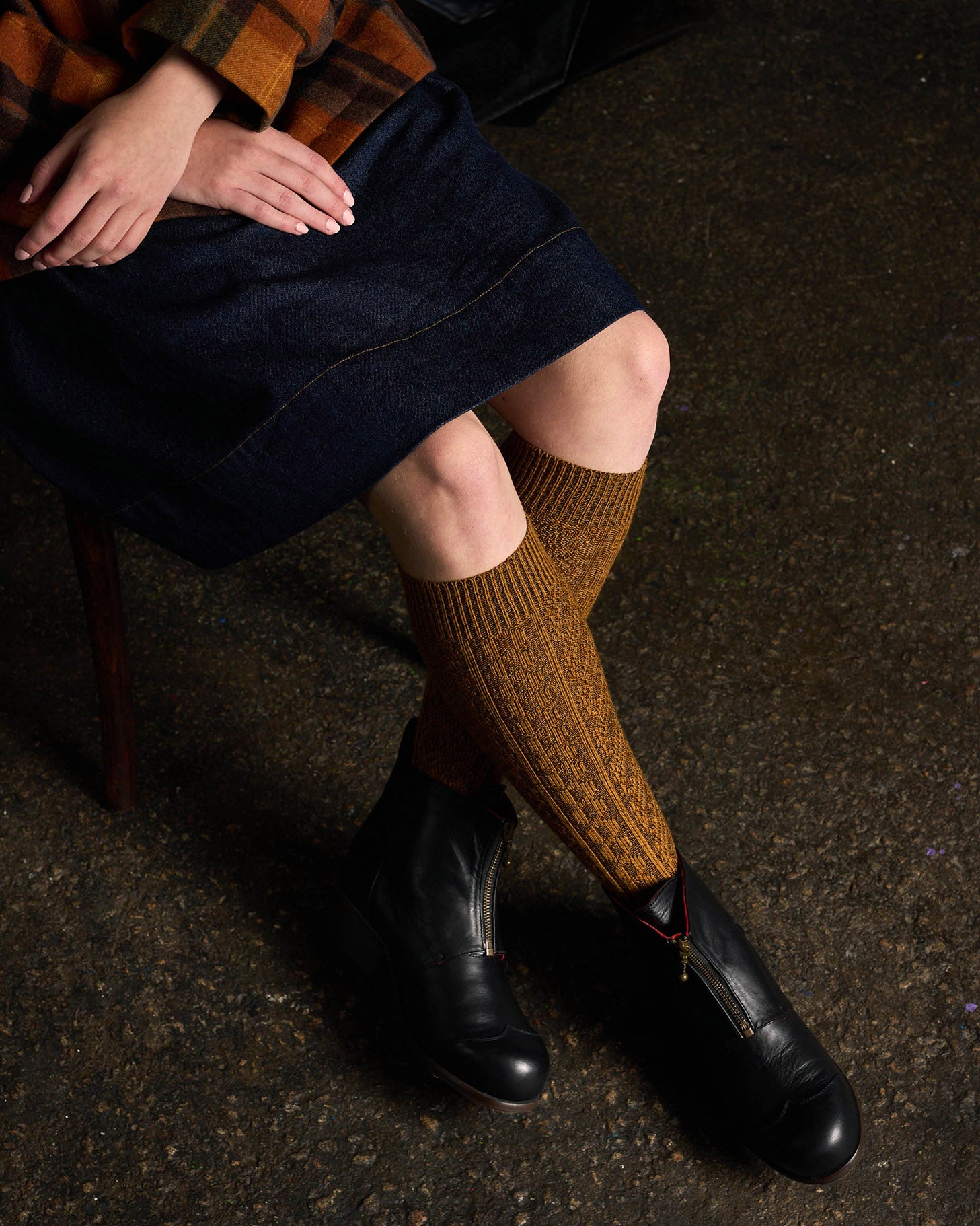 Merino Wool Socks - Vintage Mustard