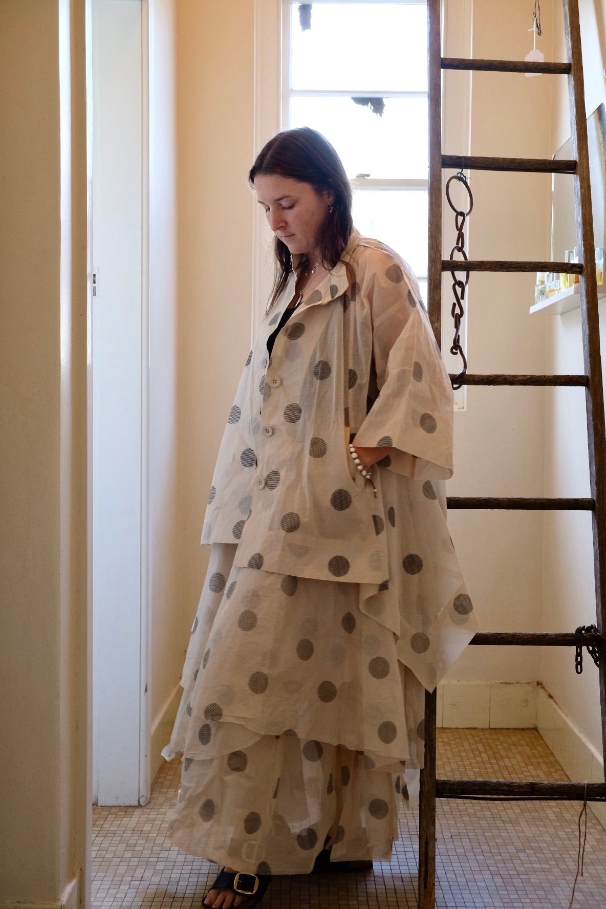Dotto Duster Jacket - Cotton Organdy Natural