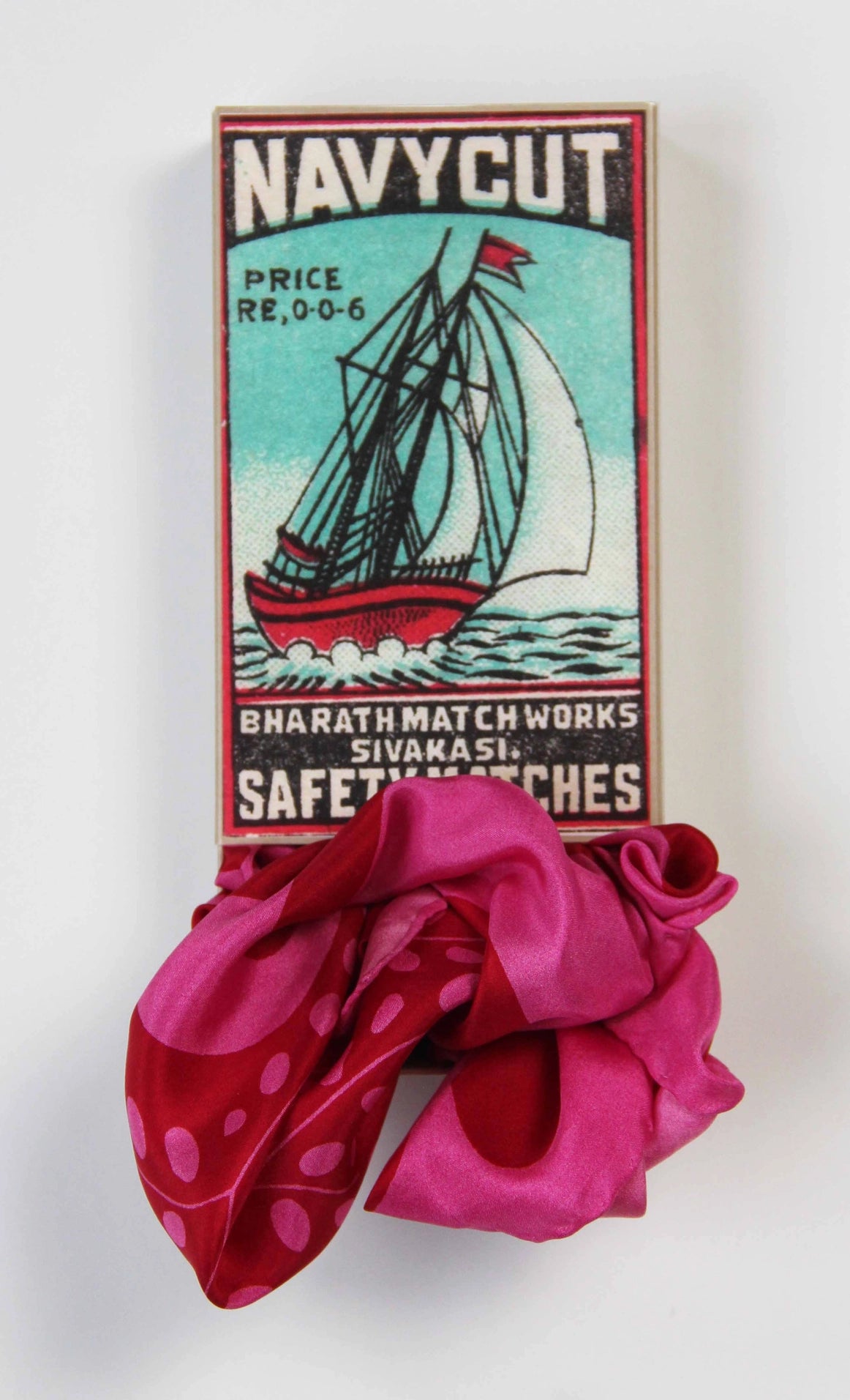 Silk scarf - Peace and Love Fuchsia