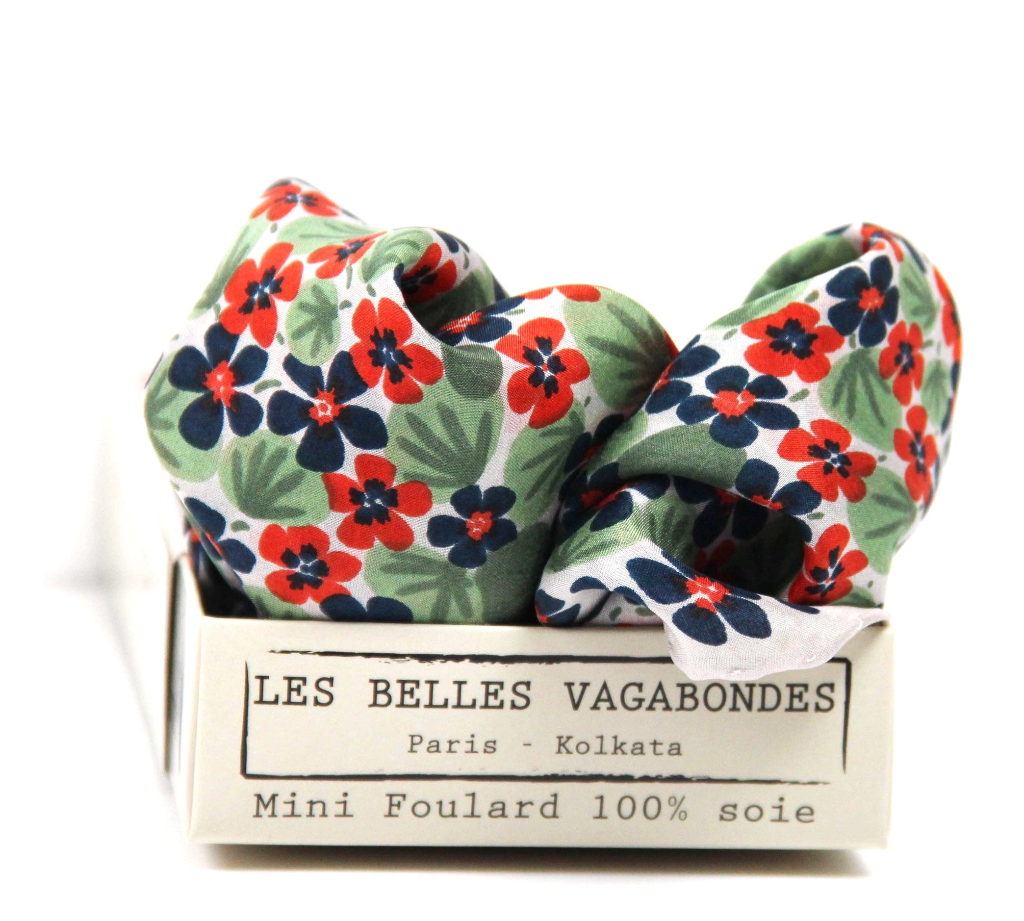 Silk scarf - Mini Capucine Marine