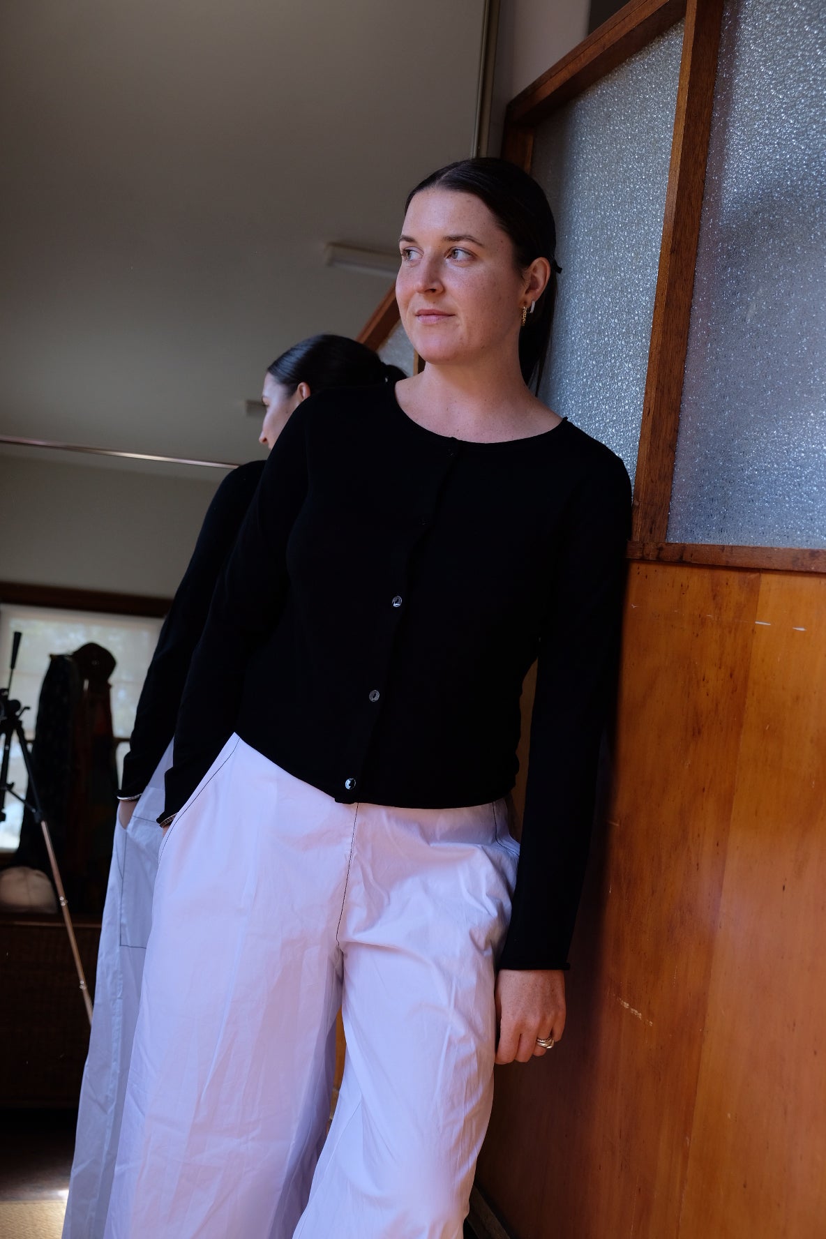 Grace Wool Cardigan - Black