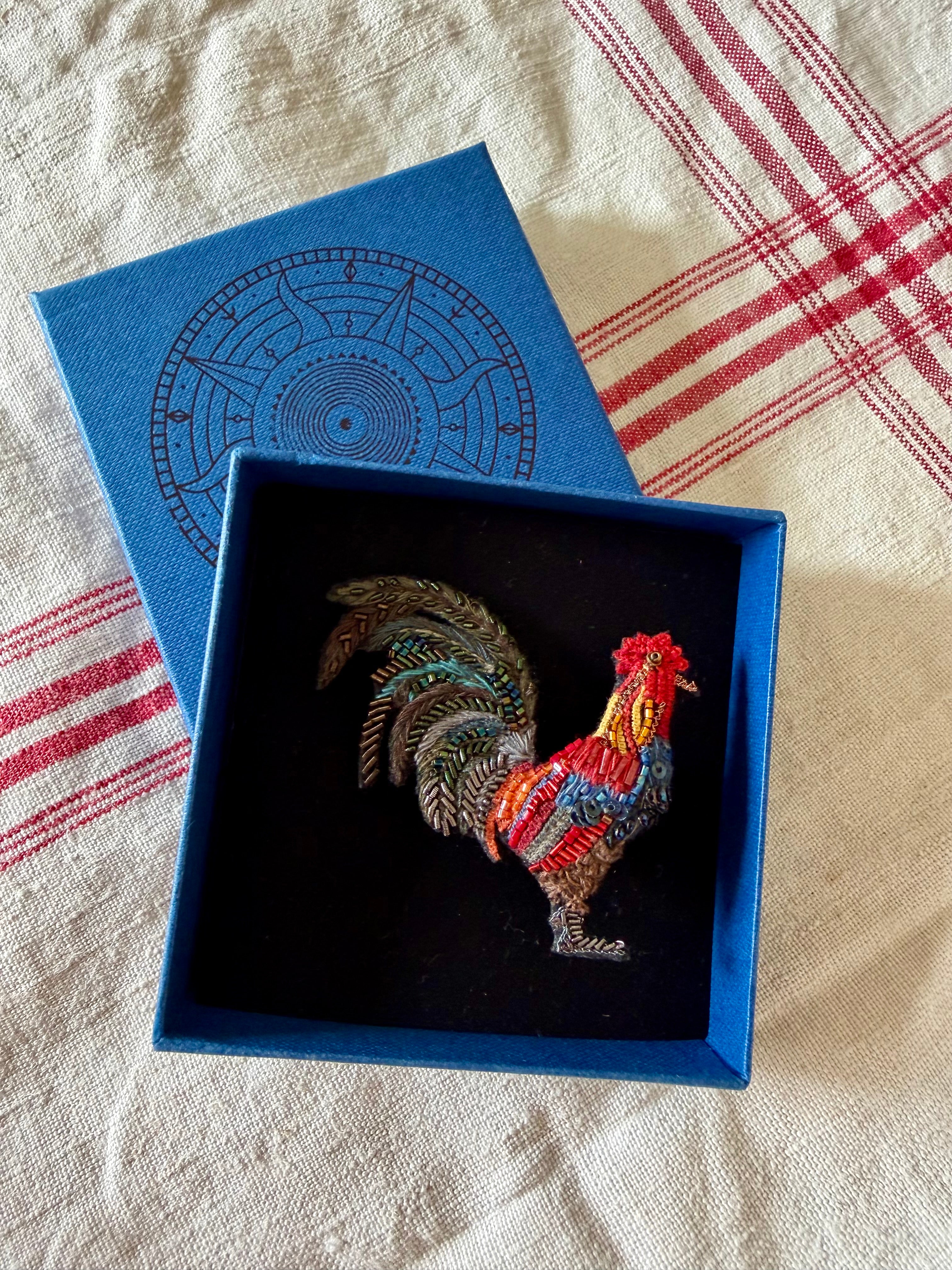 Rooster Brooch