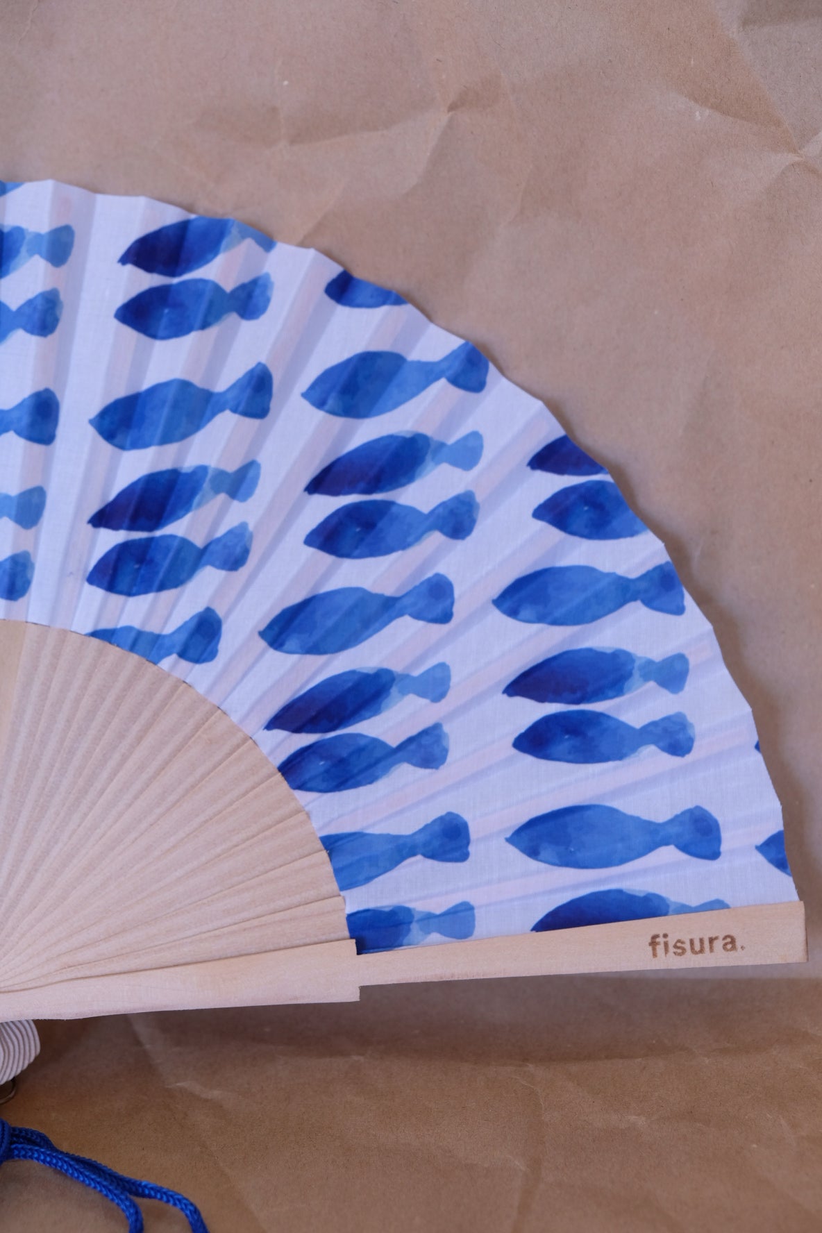 Folding Hand Fan - Fishes