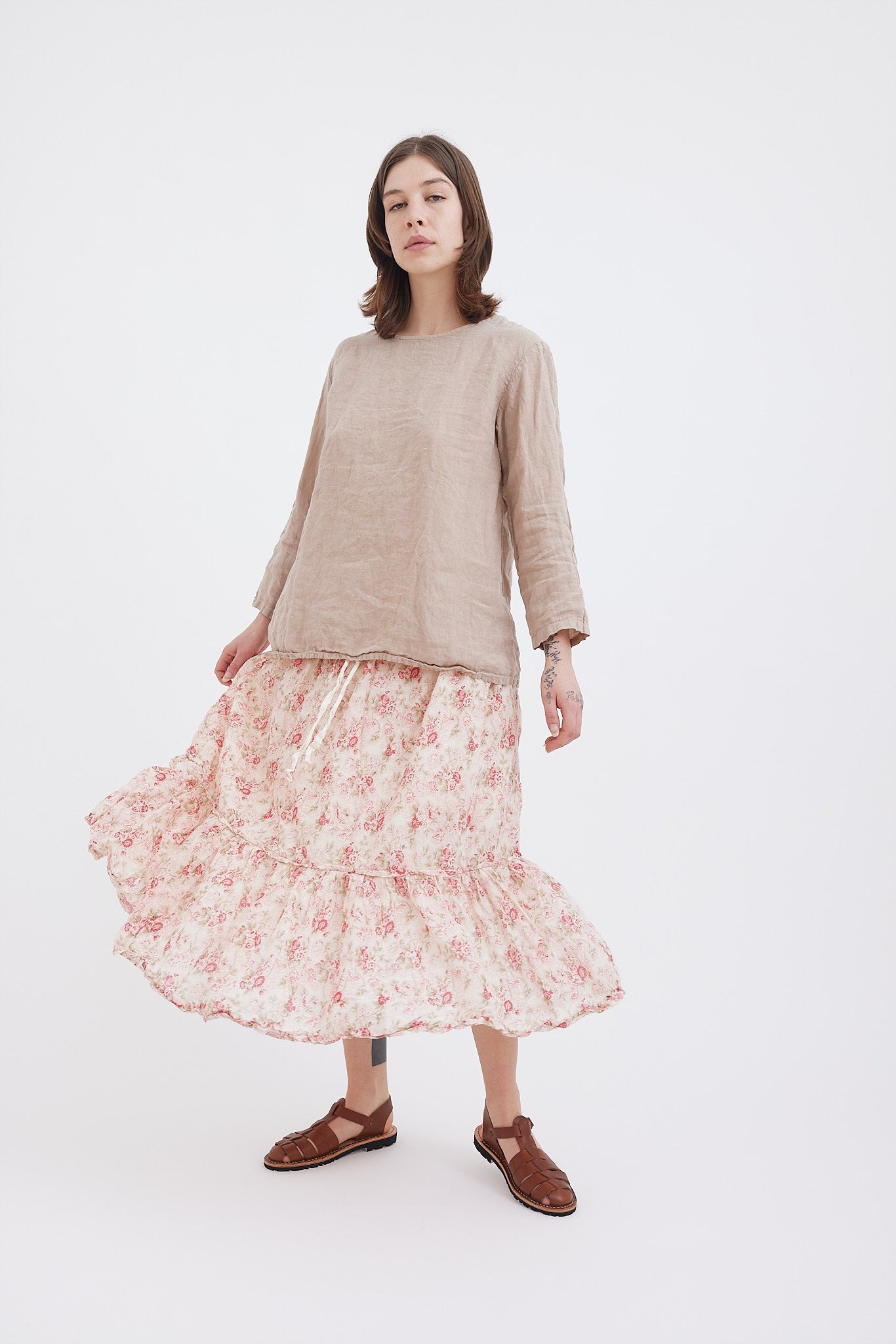 Milly Tiered Skirt Cotton Voile - La Petite Rose