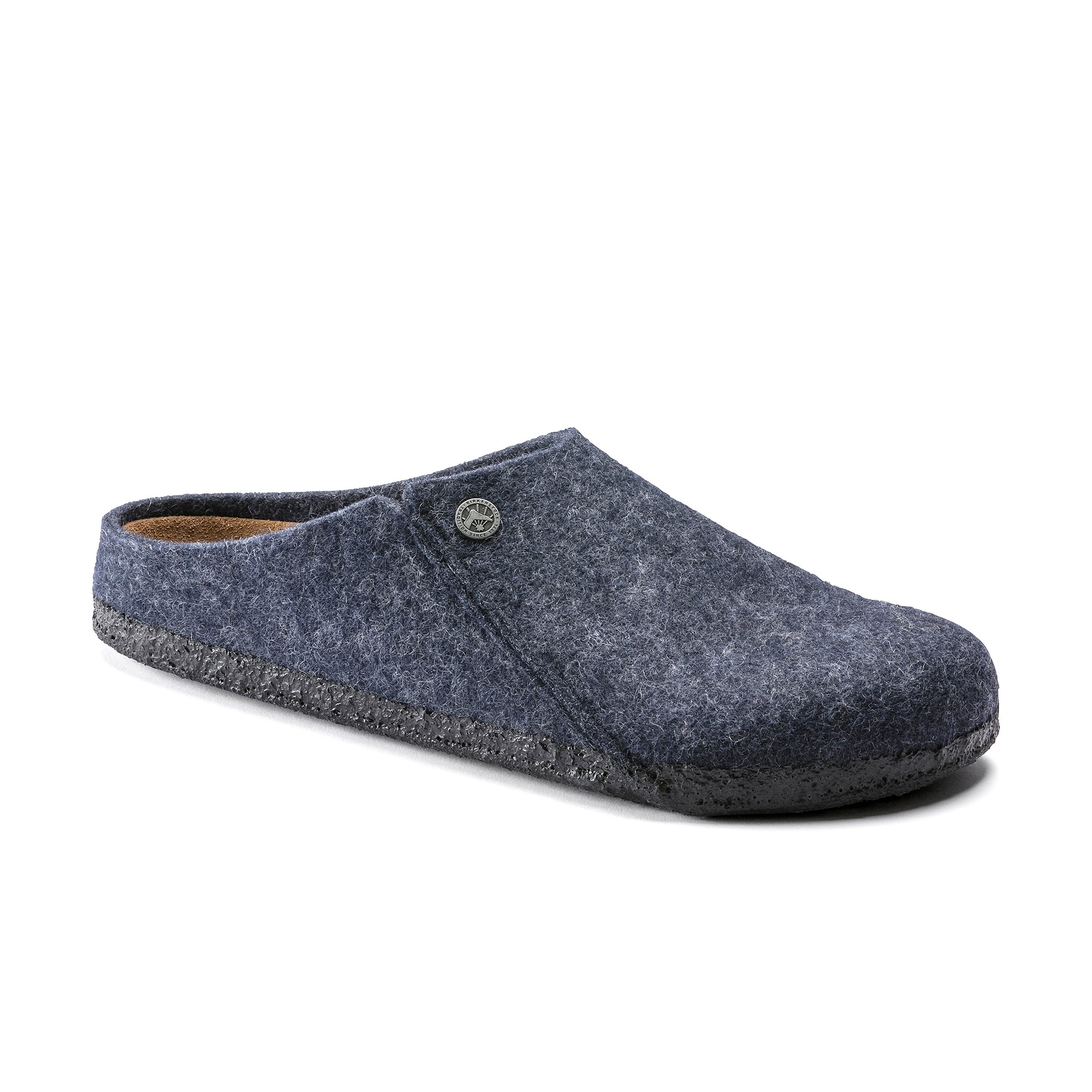 Zermatt Dark Blue Wool Felt Slippers