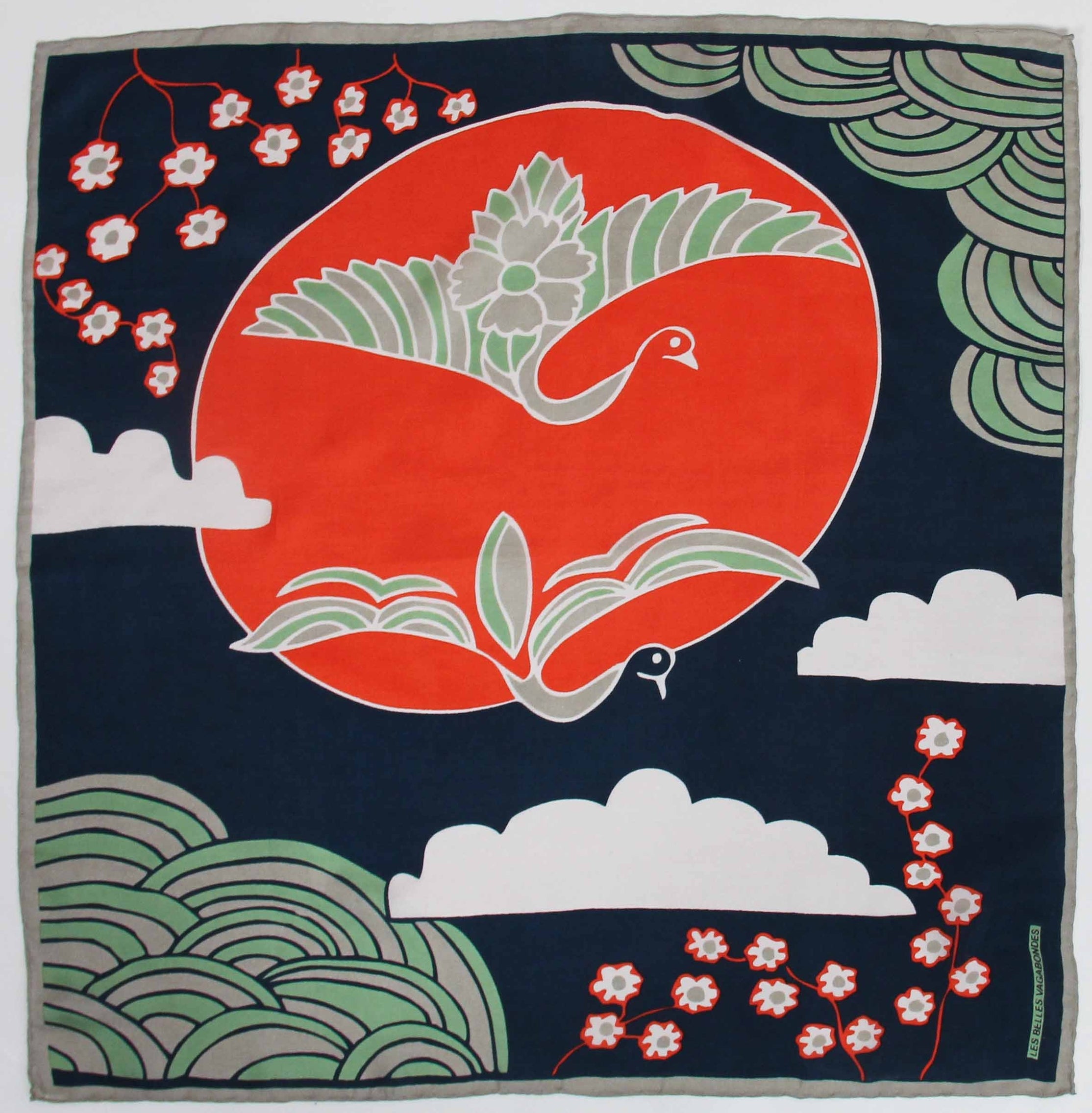 Silk scarf - Agami Marine Navy