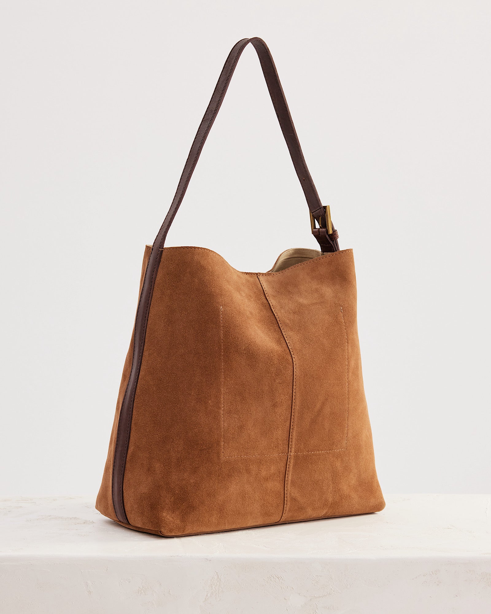 Suede Cabas Camel