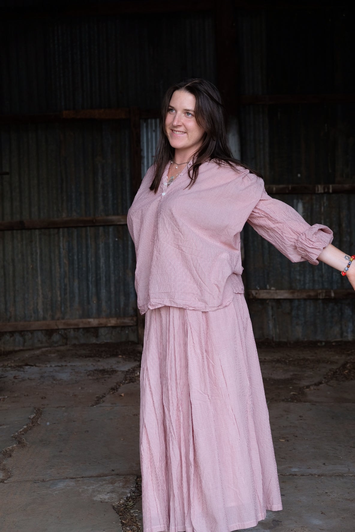 Hill Shirt - Cotton Voile Candy Stripe