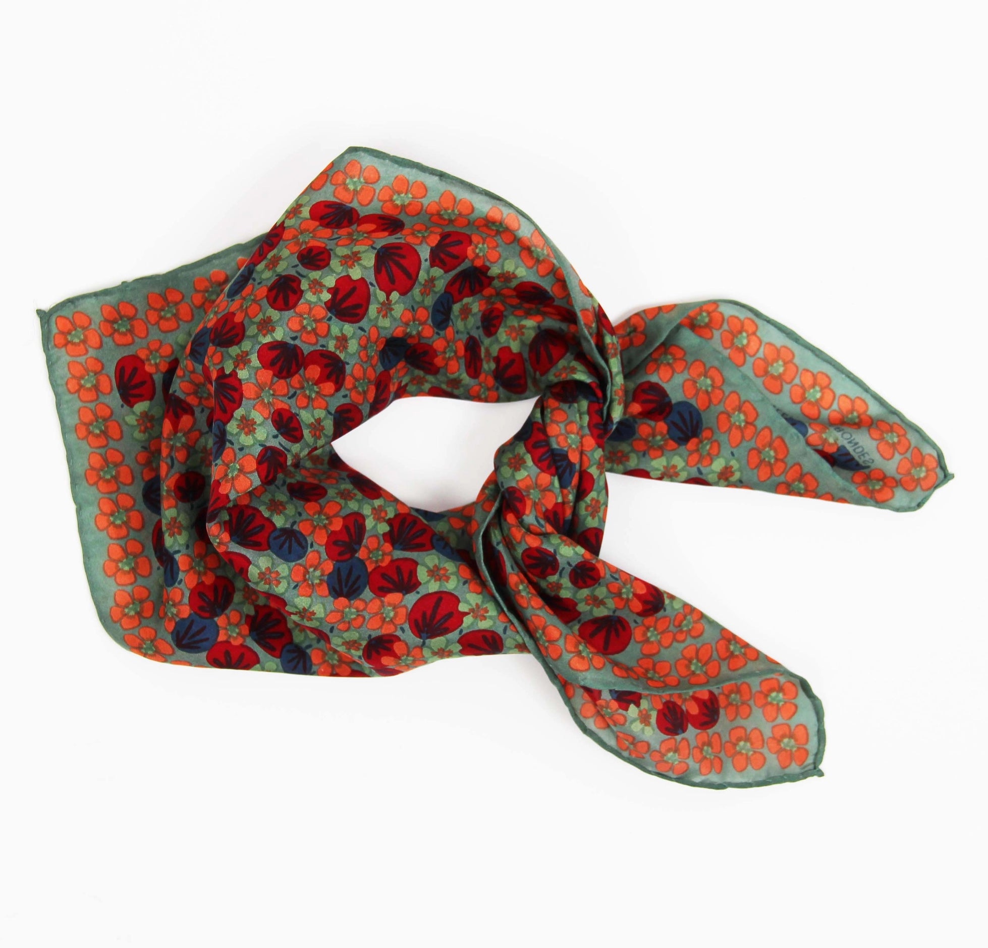 Silk scarf - Mini Capucine Khaki Beige