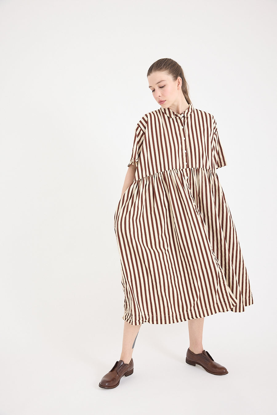 Alto Dress in Cotton Coco Stripe