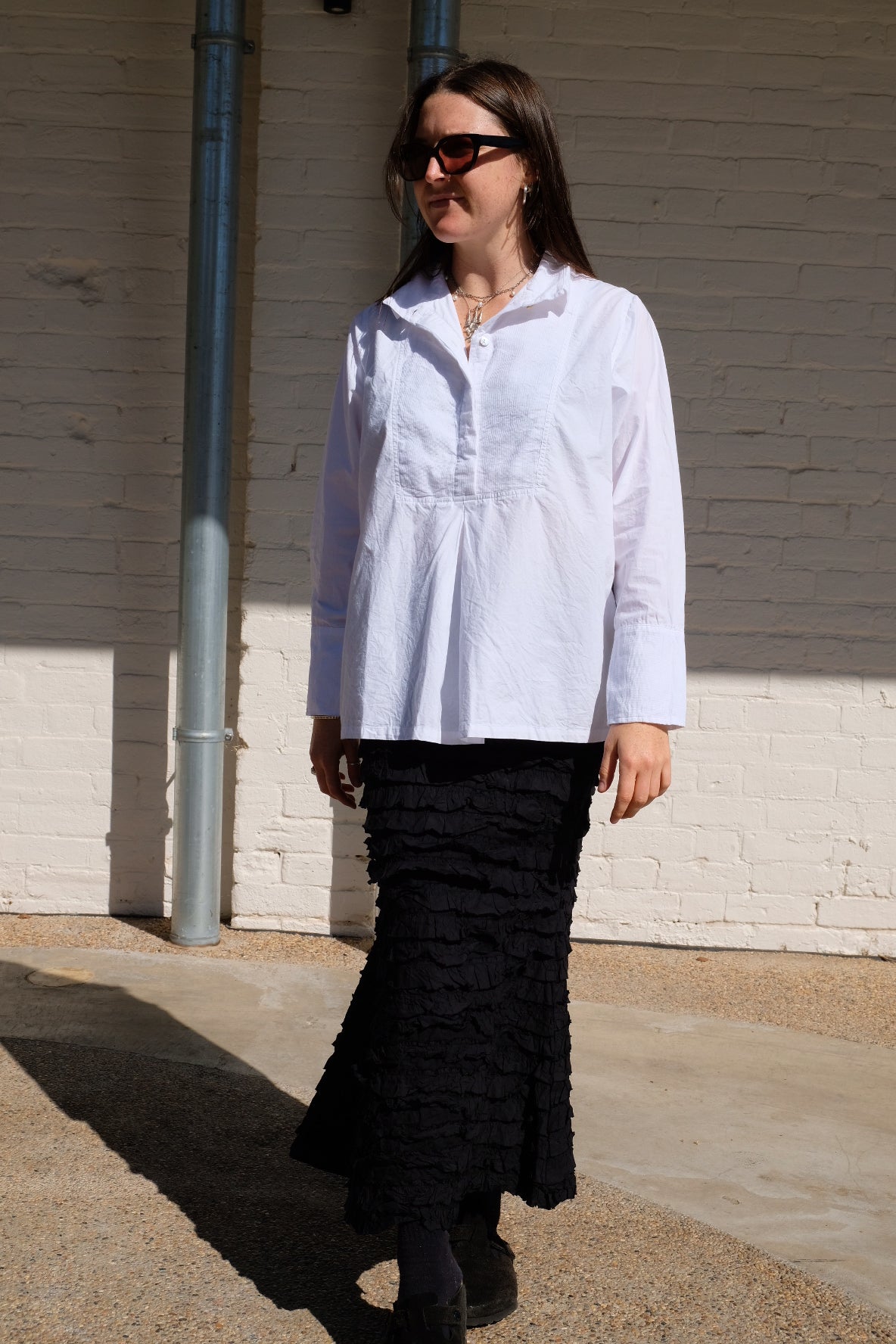 Morticia Skirt - Cotton Twill - Black