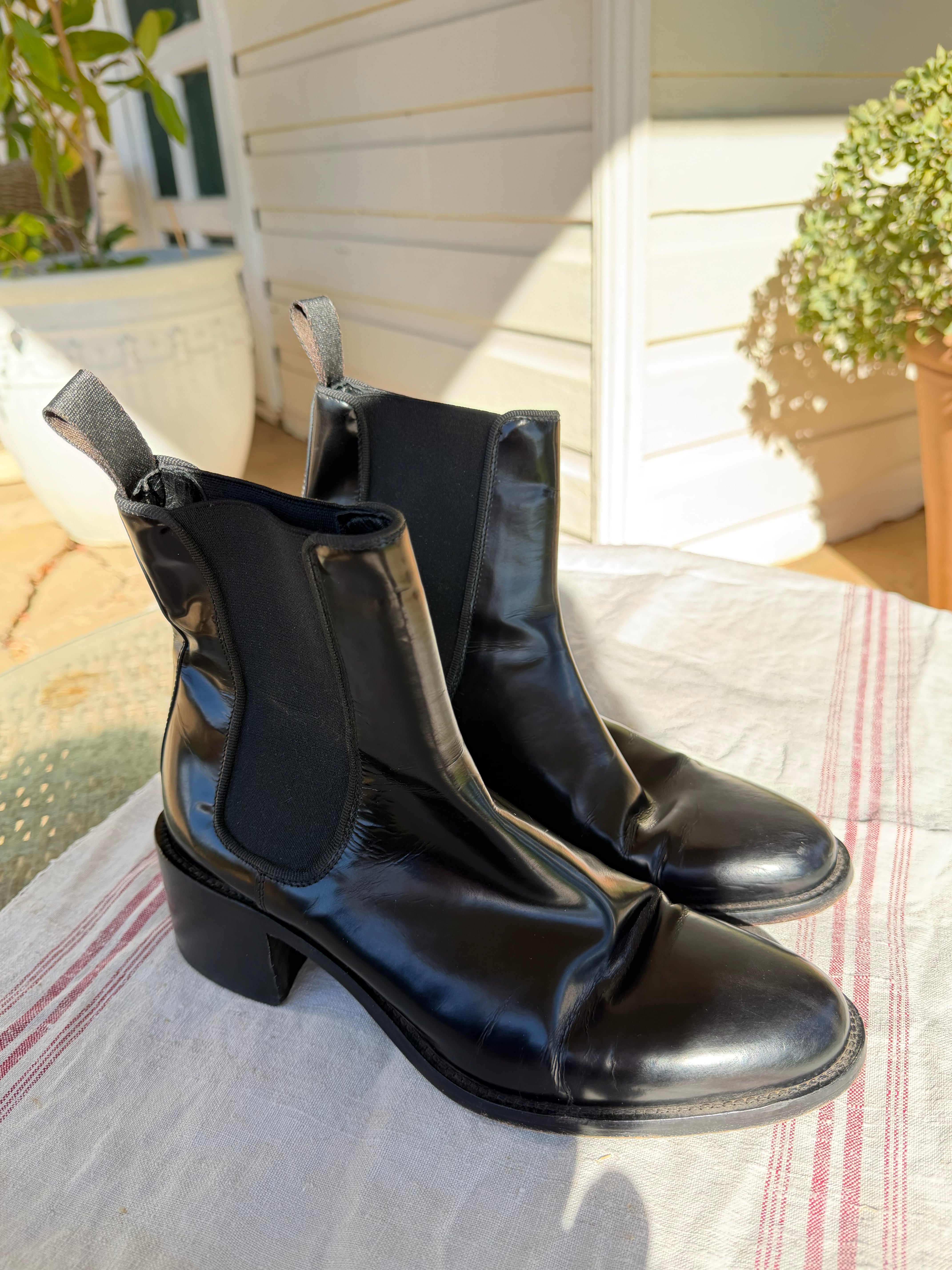 Pre-loved sempri Di black leather boots 39