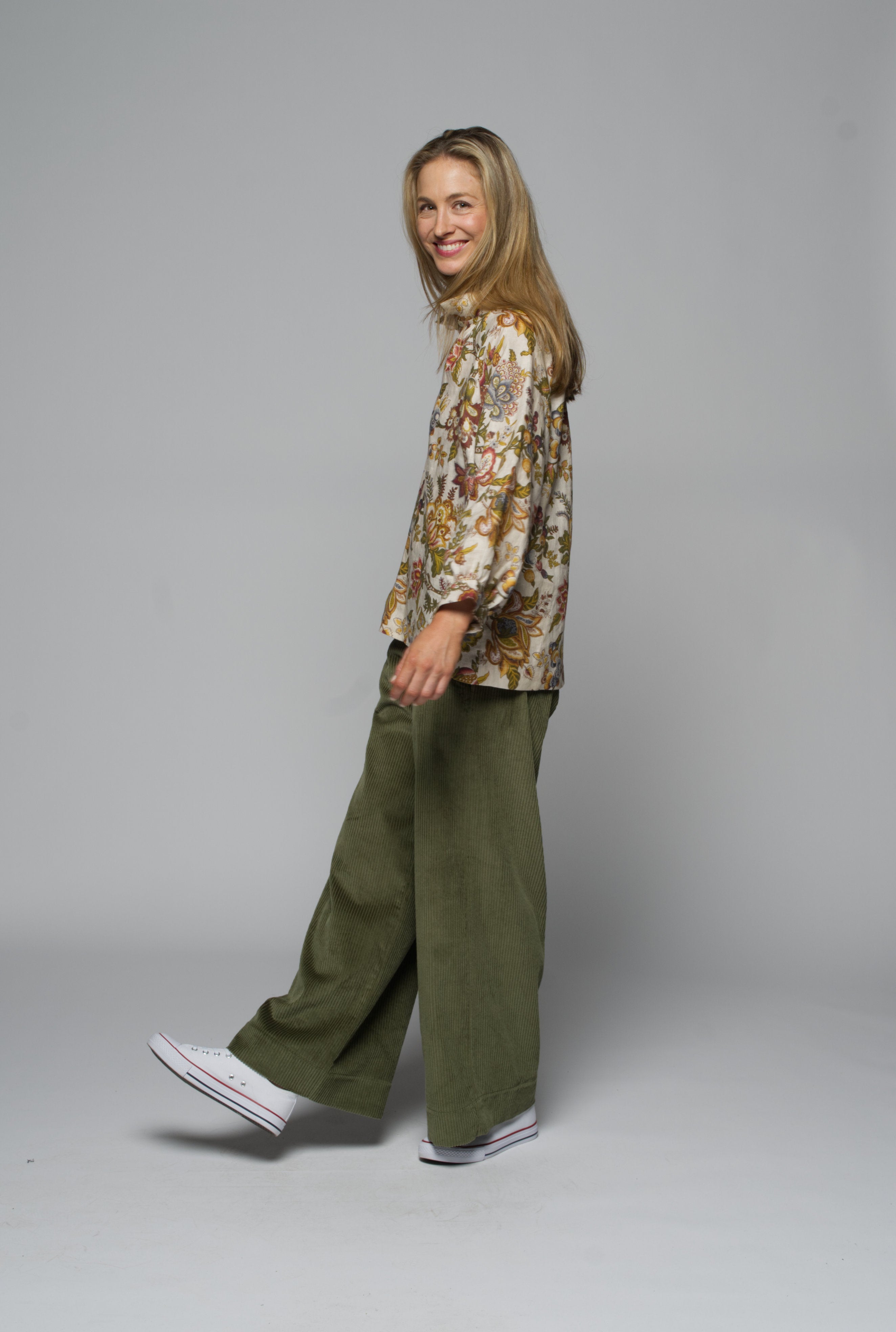 Alira Cord pant - Moss