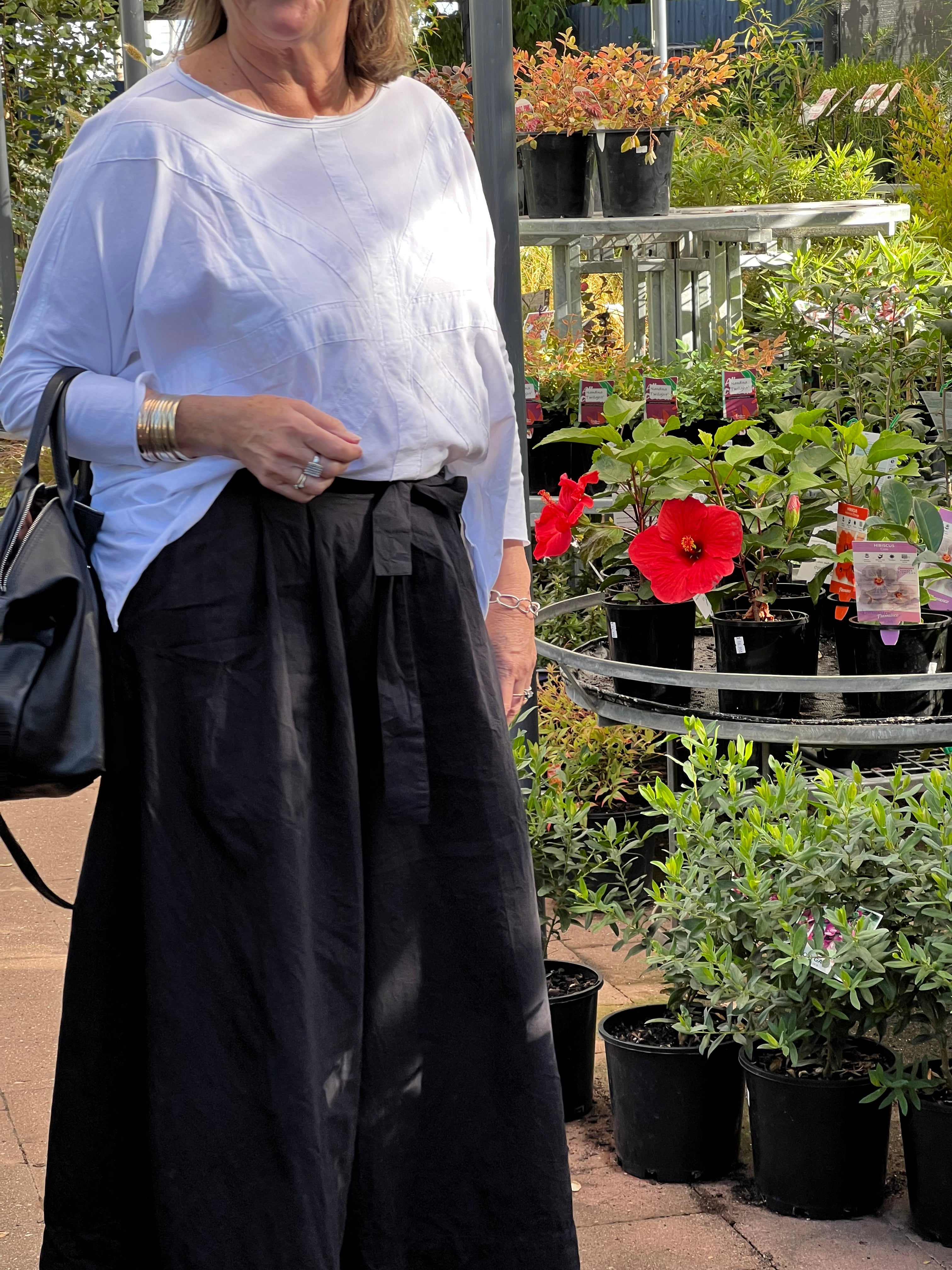 Harriet Trouser - Cotton Poplin - Black