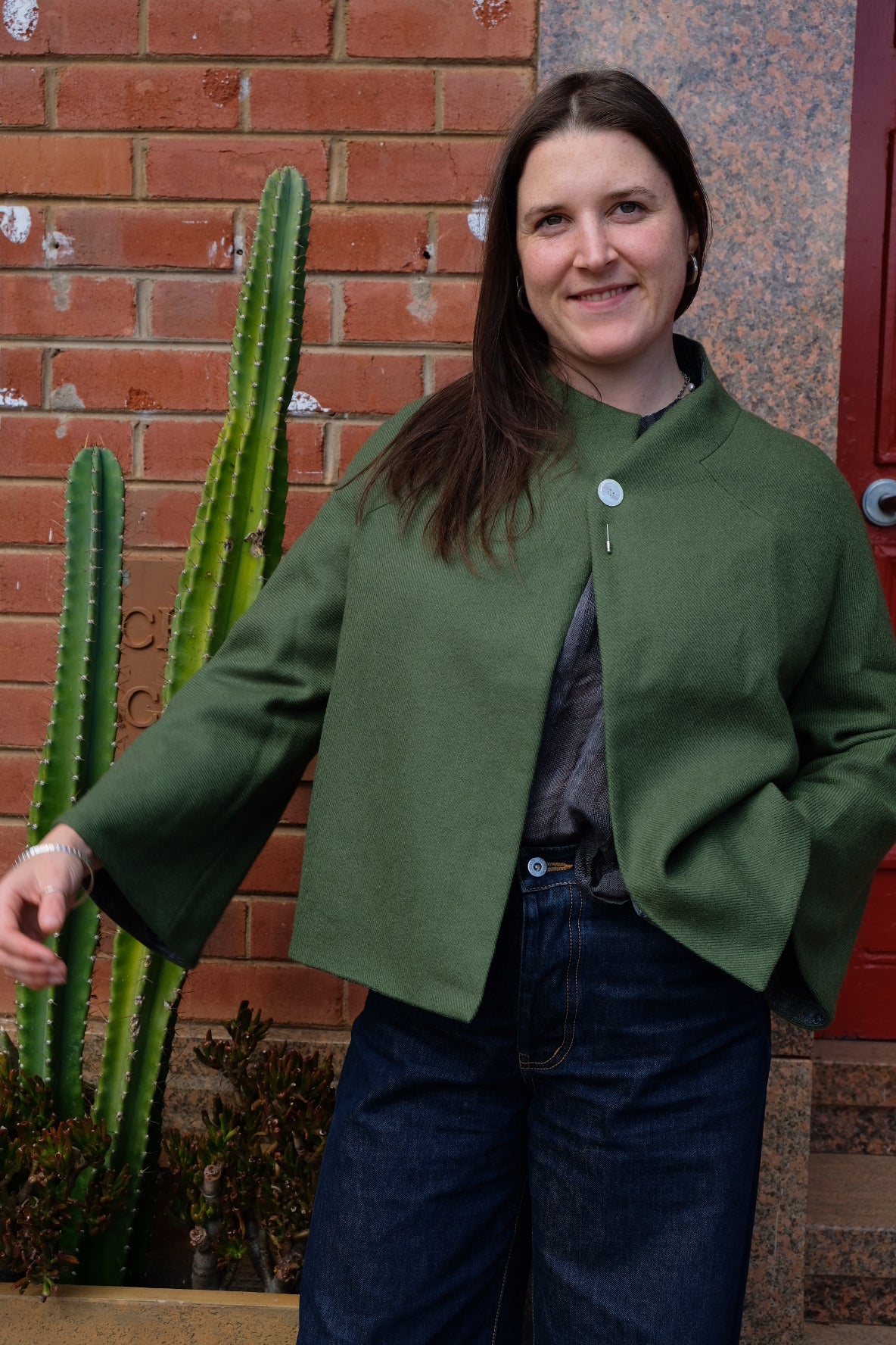 Pea Jacket - Green Wool