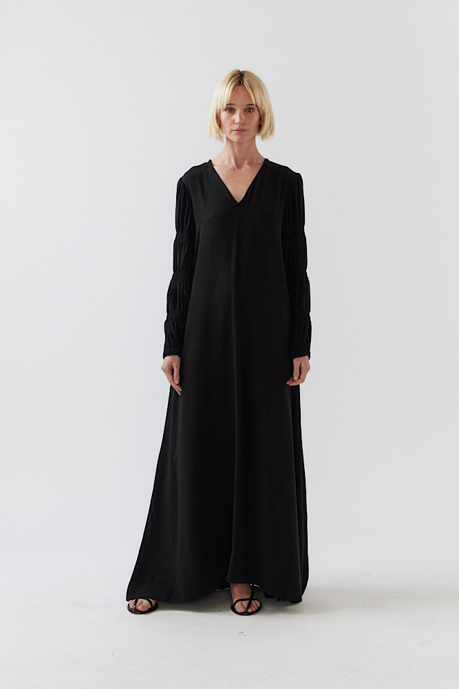 Marilyn Dress - Black Cupro