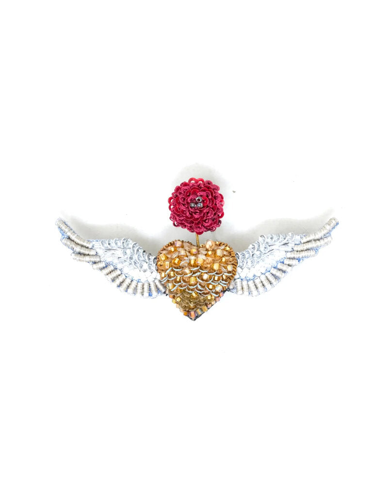 Flying angels brooch