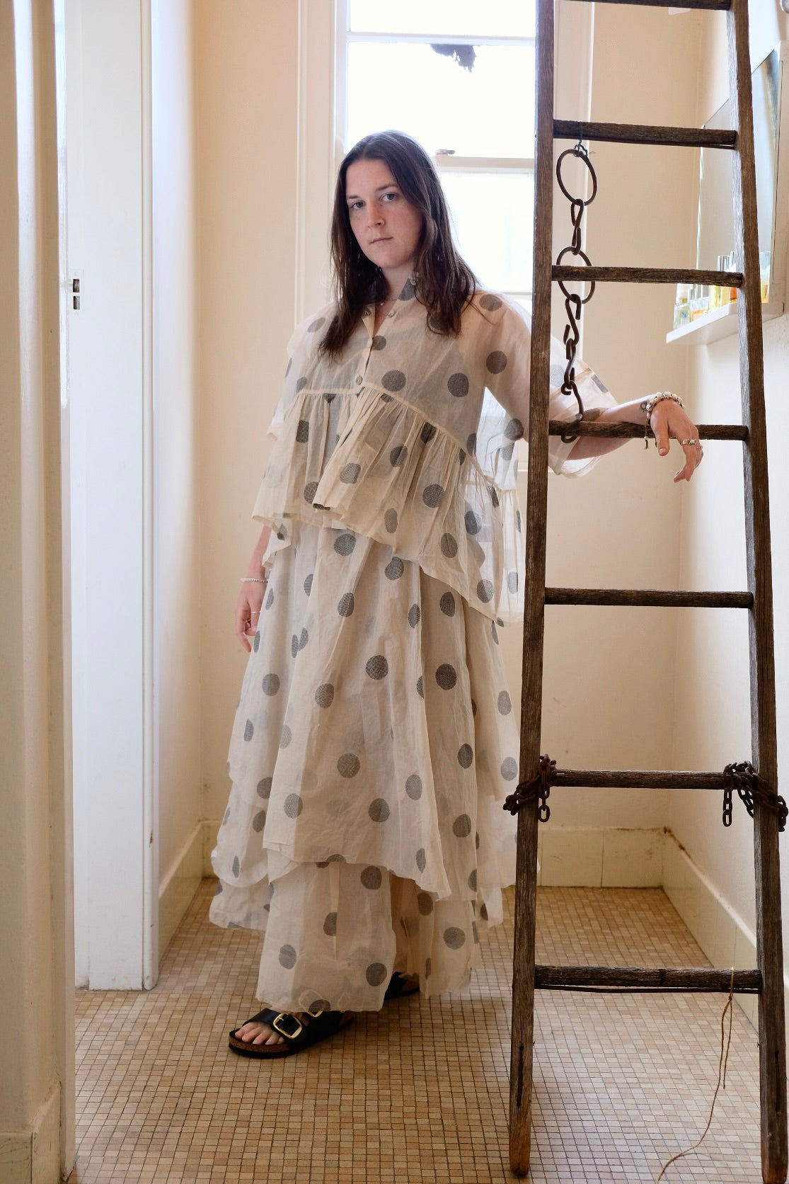 Dotto Gather Jacket - Cotton Organdy Natural