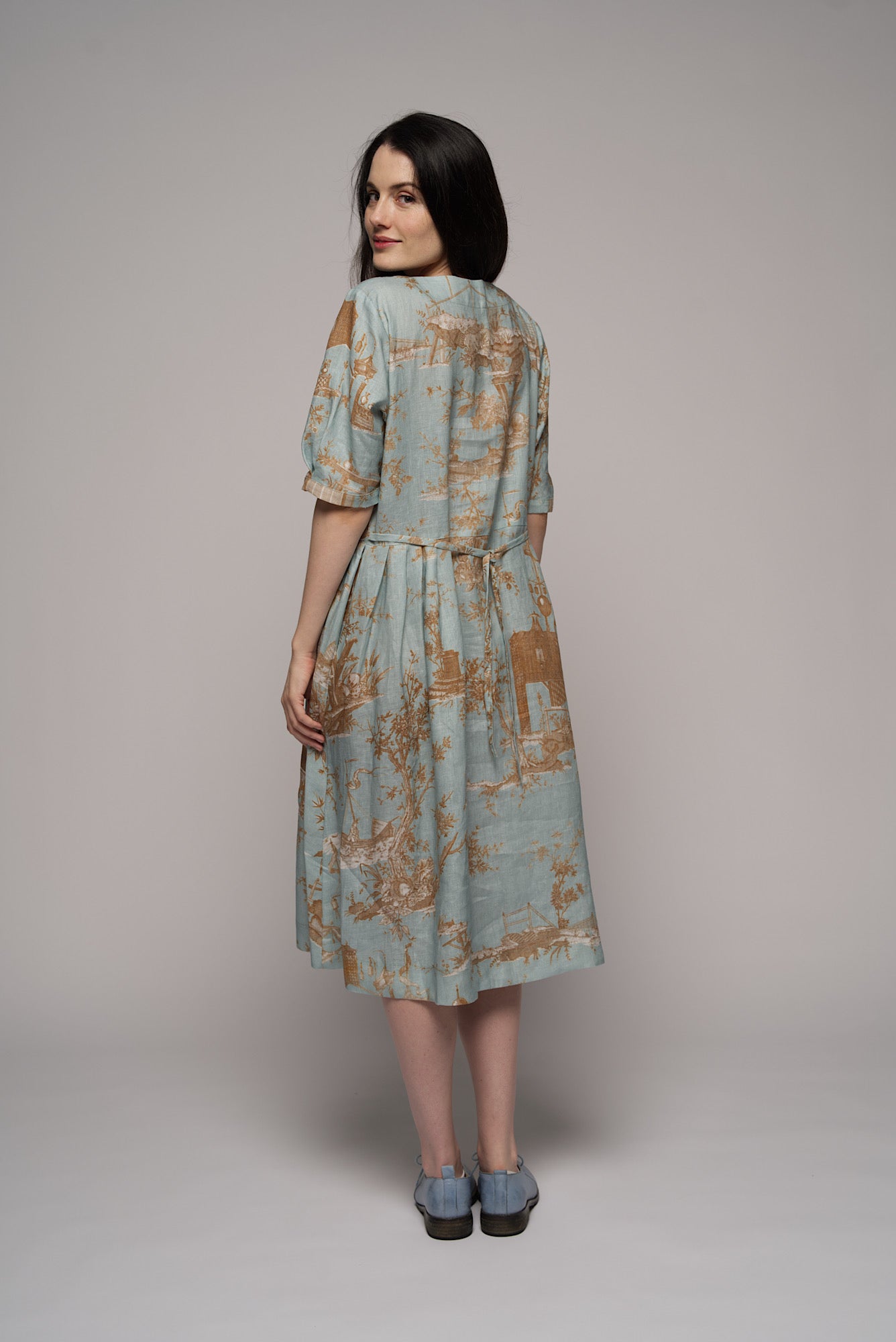 Toile Dress - blue