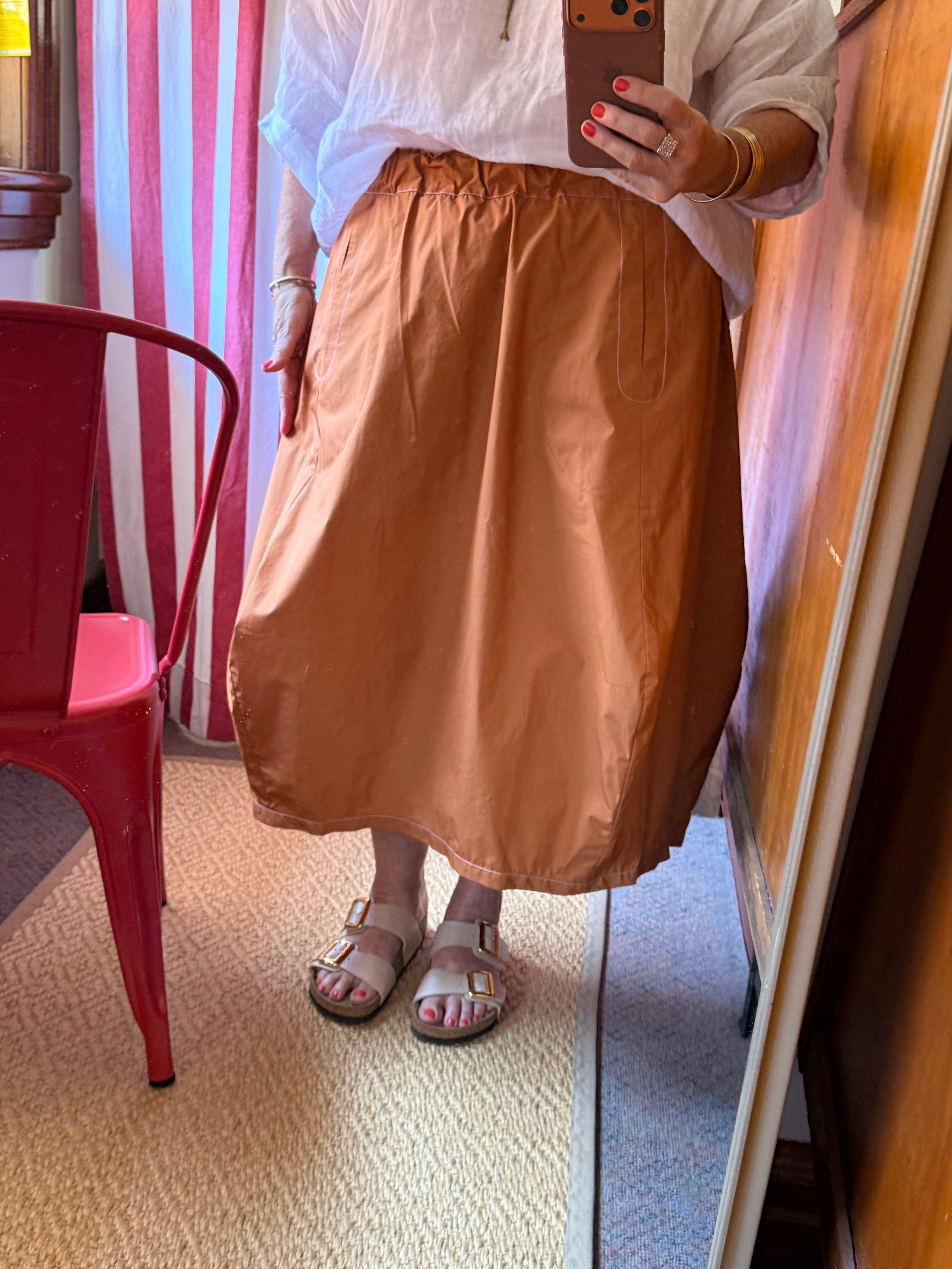 Kaari cotton Skirt - Rust