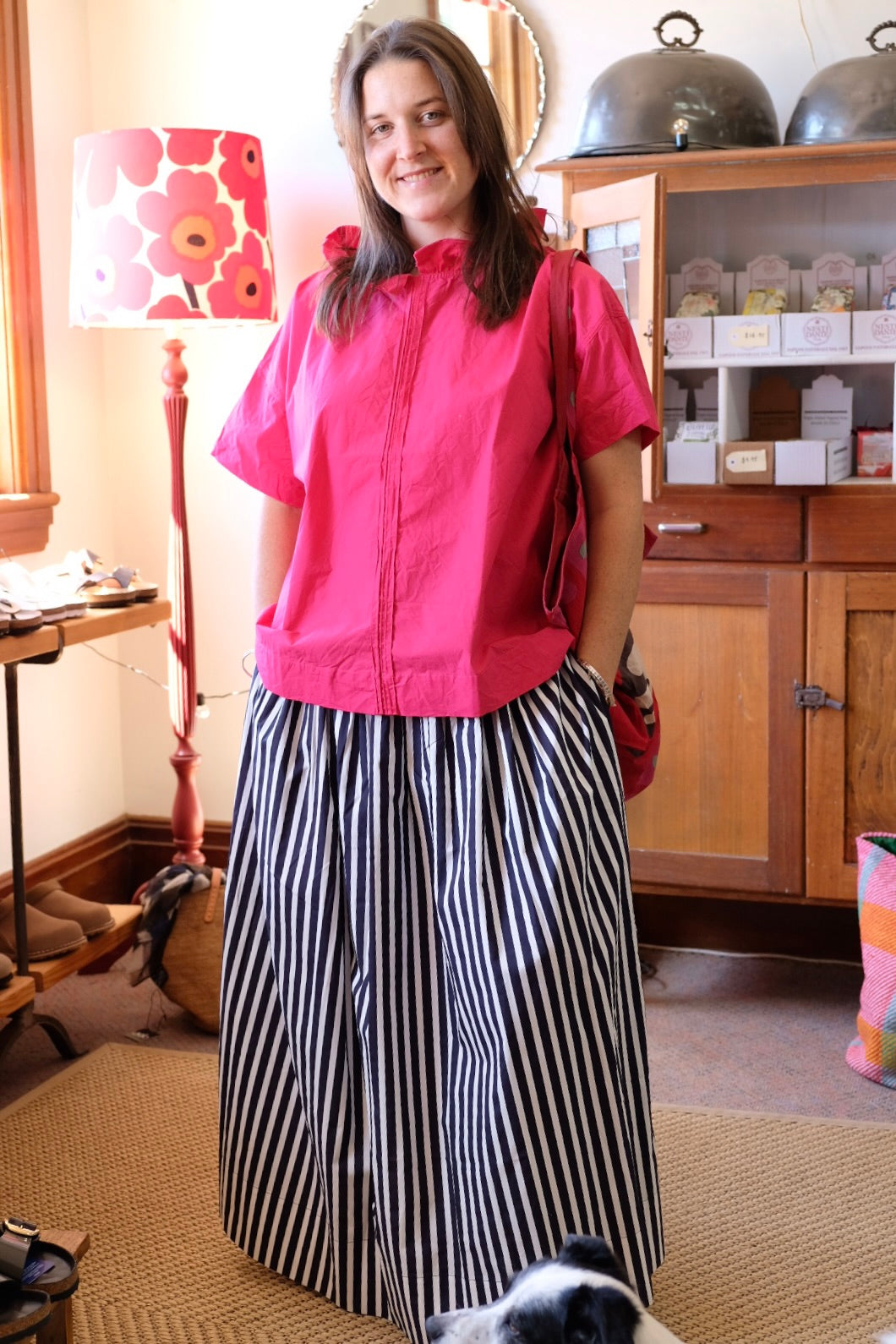 Mia Top - Cotton Poplin - Fuchsia