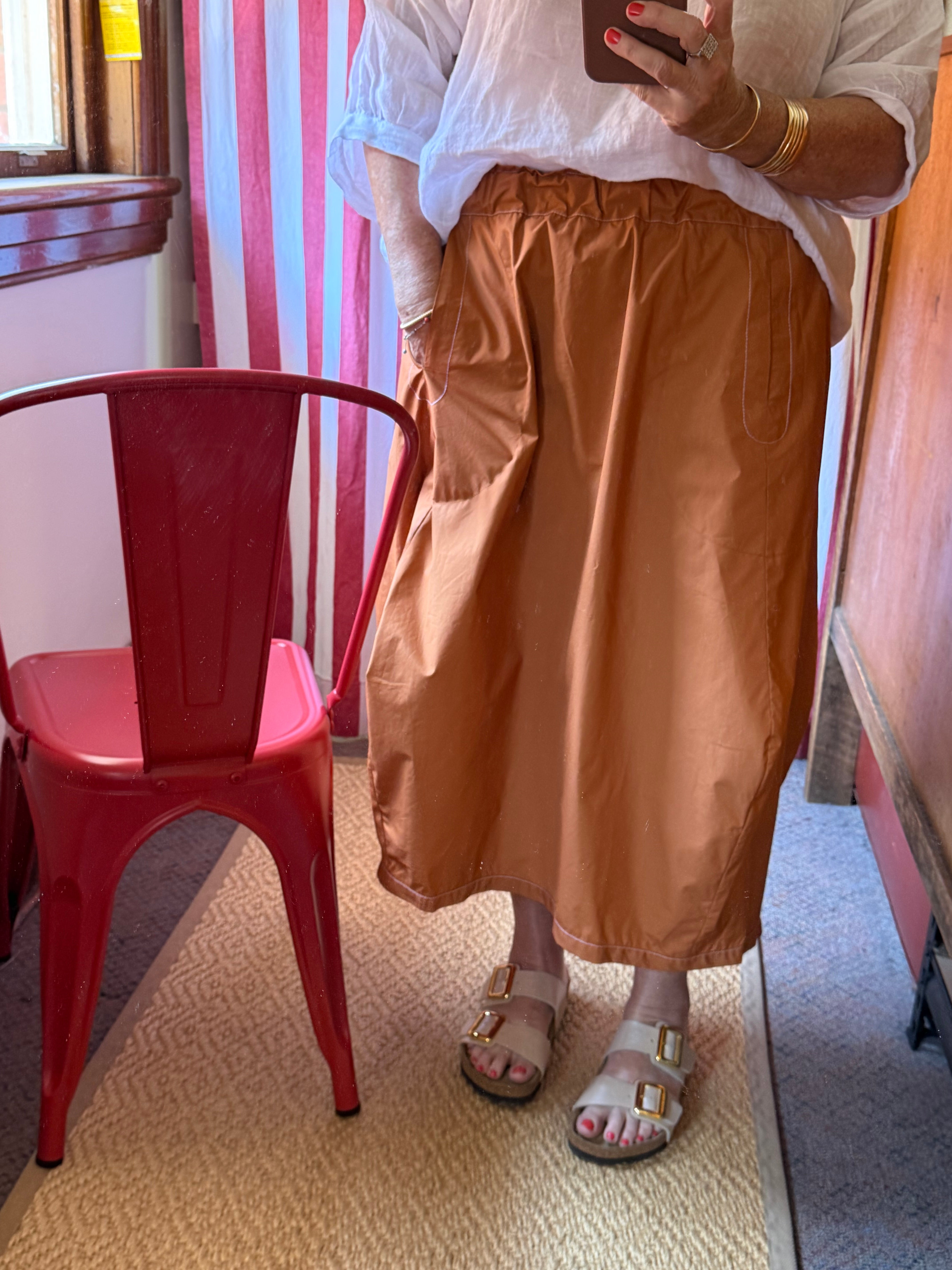 Kaari cotton Skirt - Rust