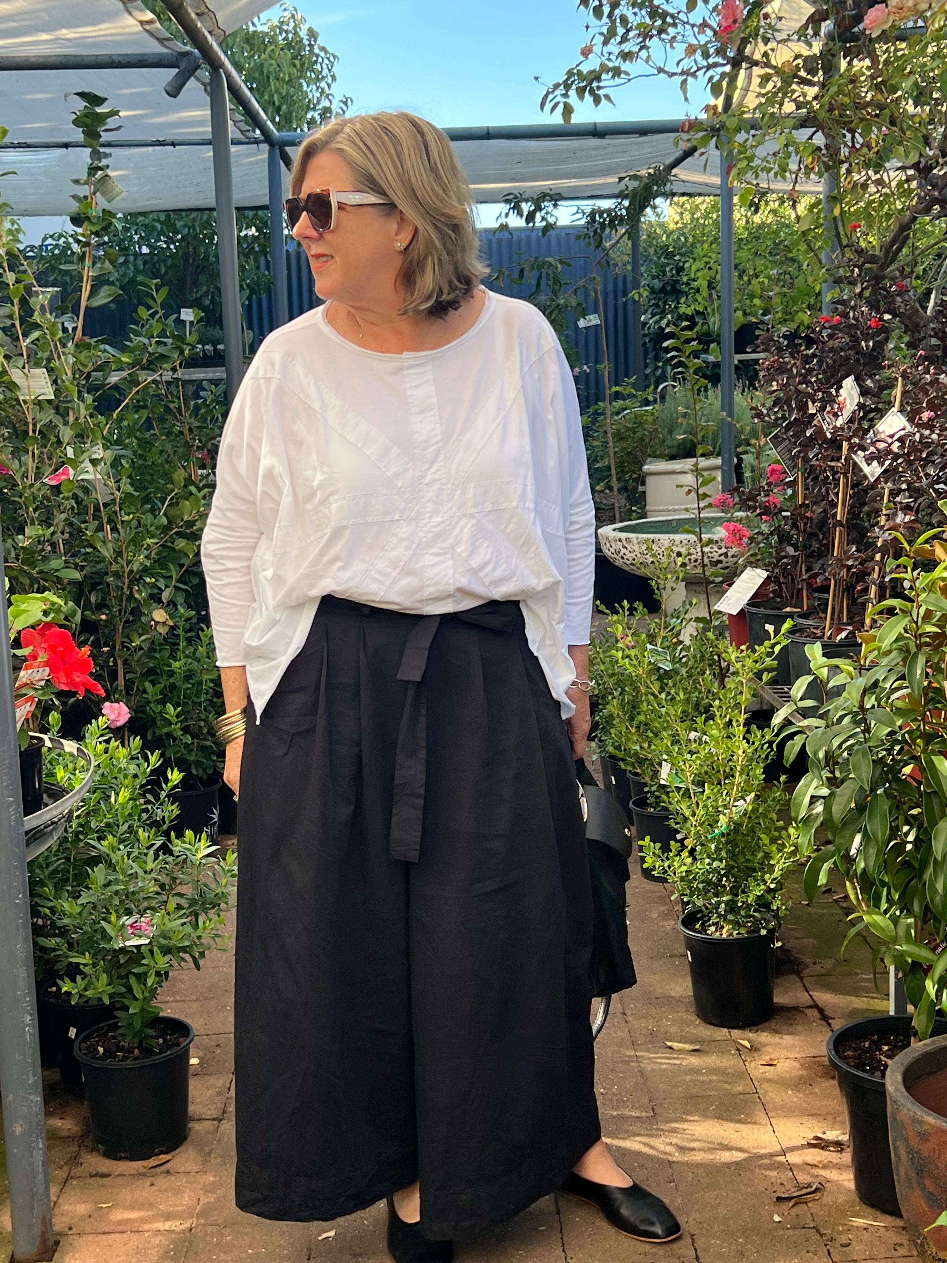 Harriet Trouser - Cotton Poplin - Black