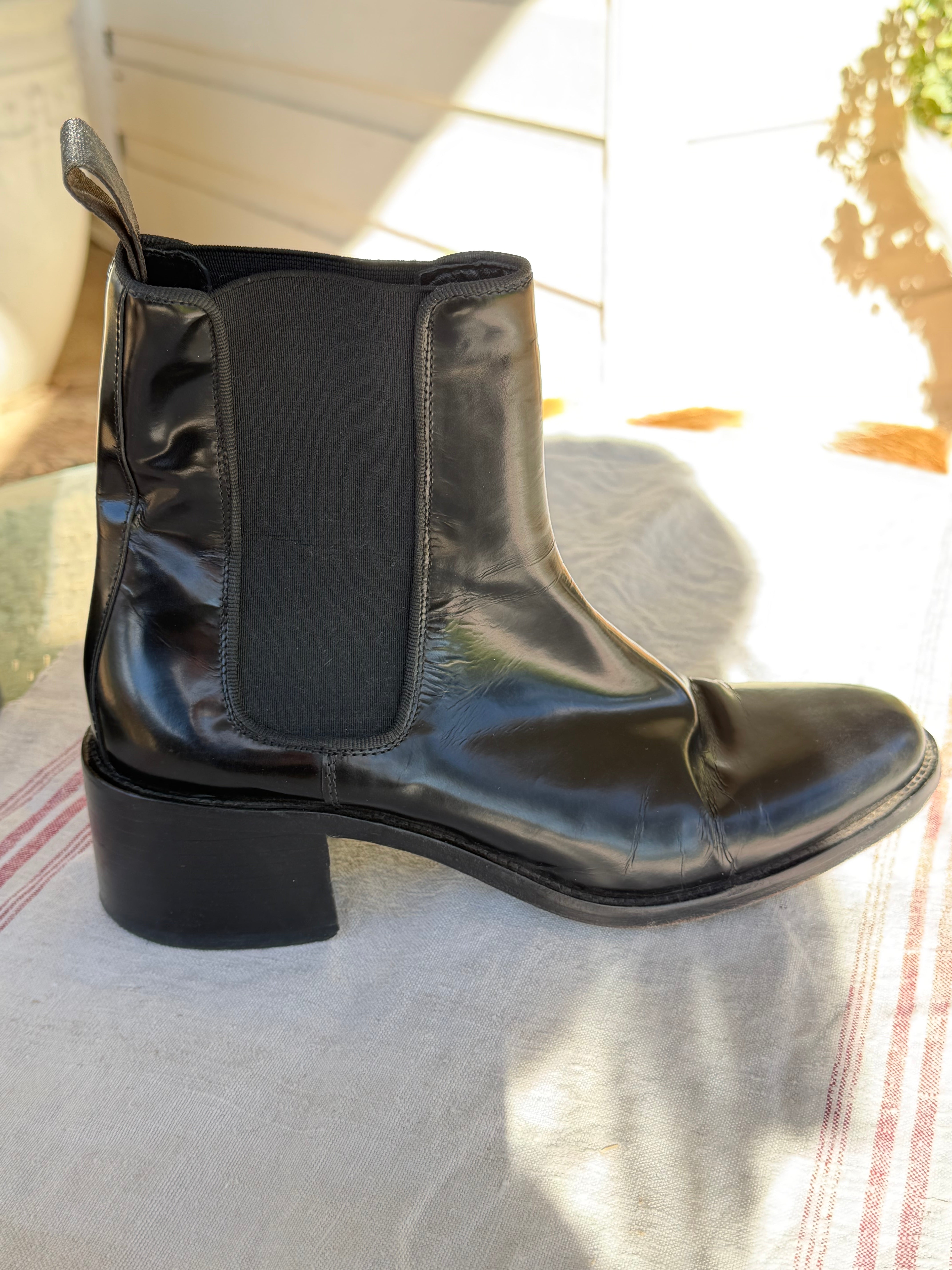 Pre-loved sempri Di black leather boots 39