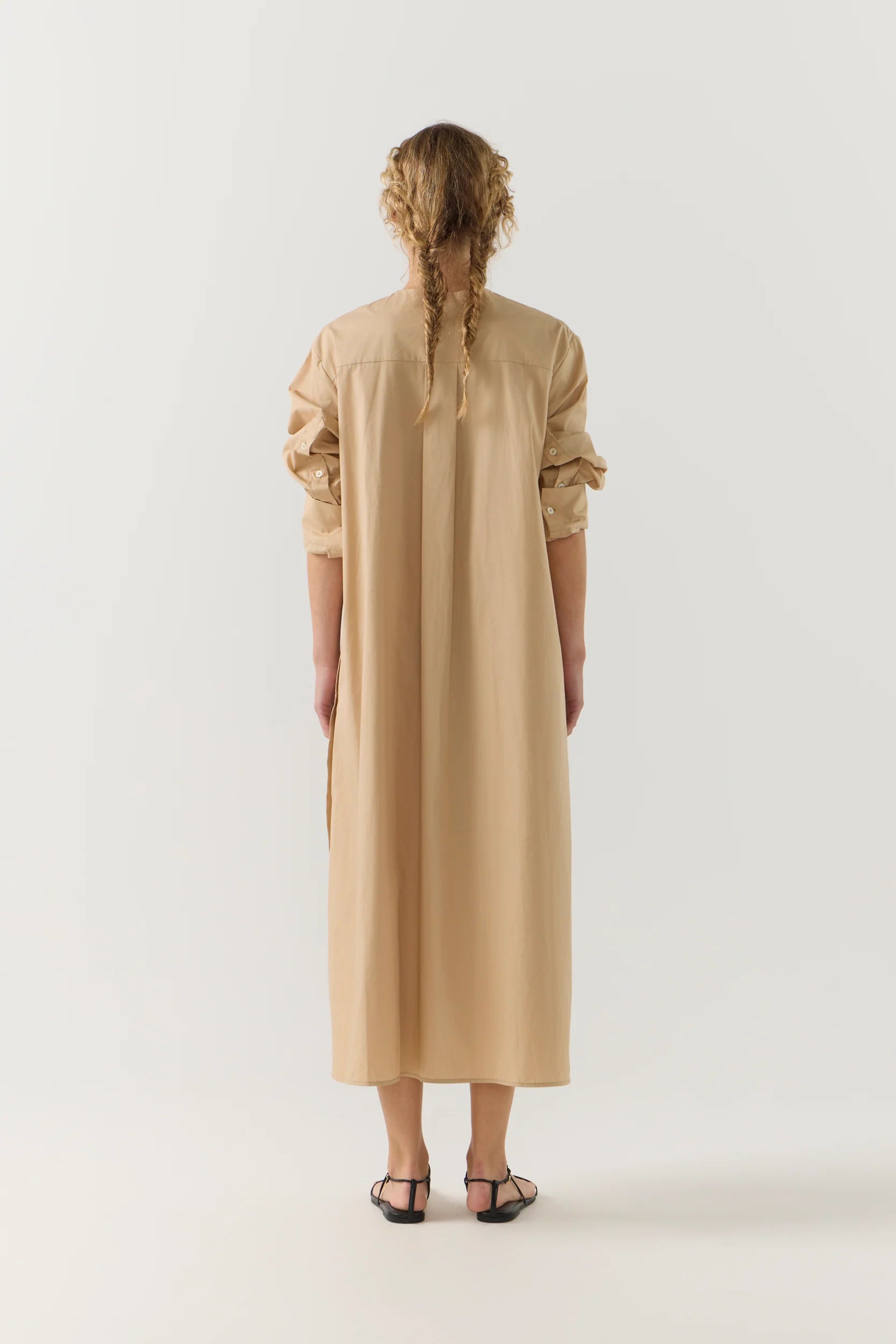 Celine Dress | Sand Poplin